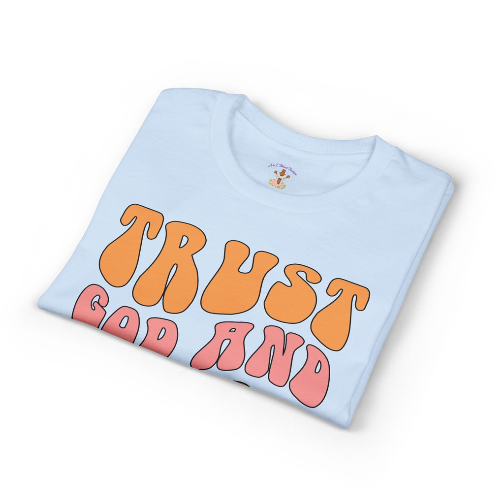 Trust God and Chill T-Shirt — Retro Faith Graphic Tee
