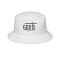 God's Grade Embroidered Bucket Hat — Faith-Inspired White Sun Hat