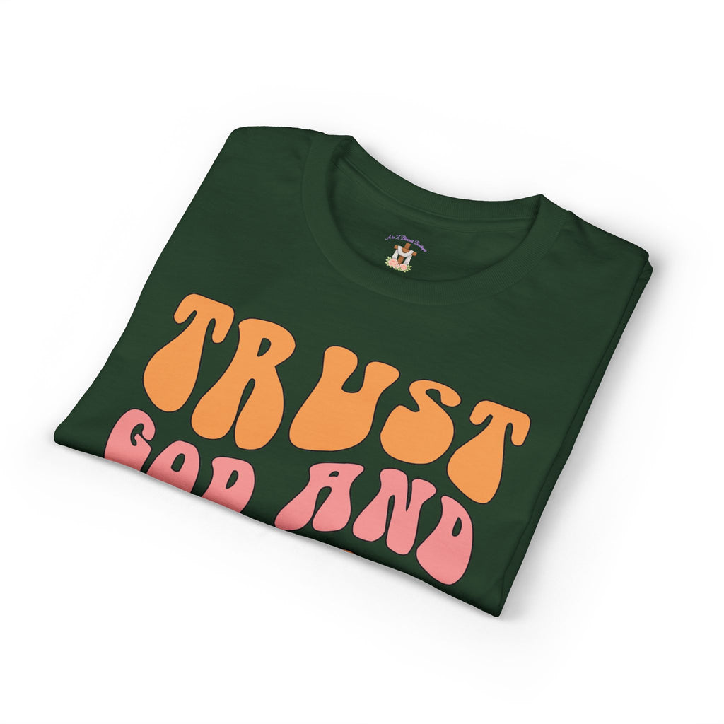 Trust God and Chill T-Shirt — Retro Faith Graphic Tee