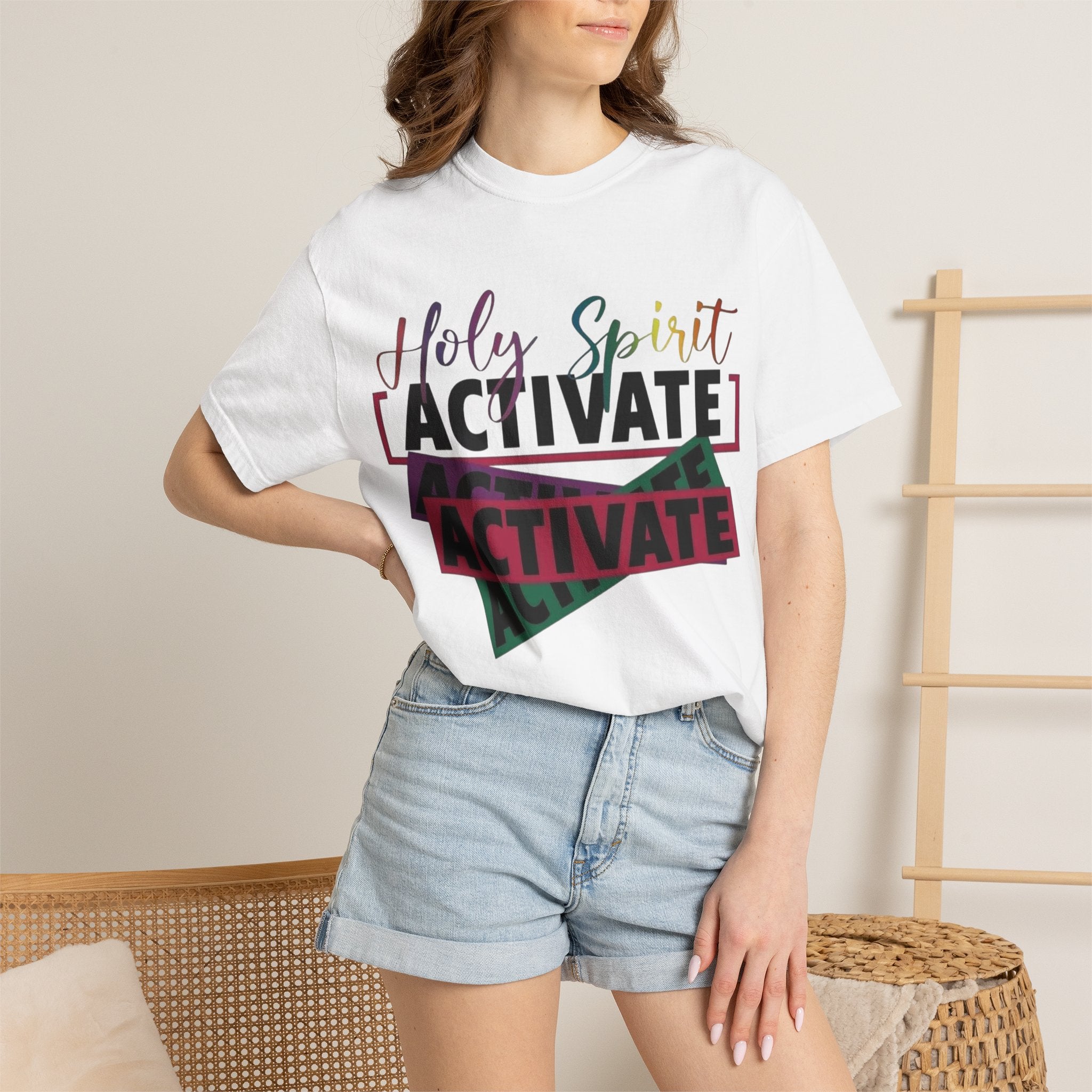 Holy Spirit Activate T-Shirt — Inspirational Christian Graphic Tee