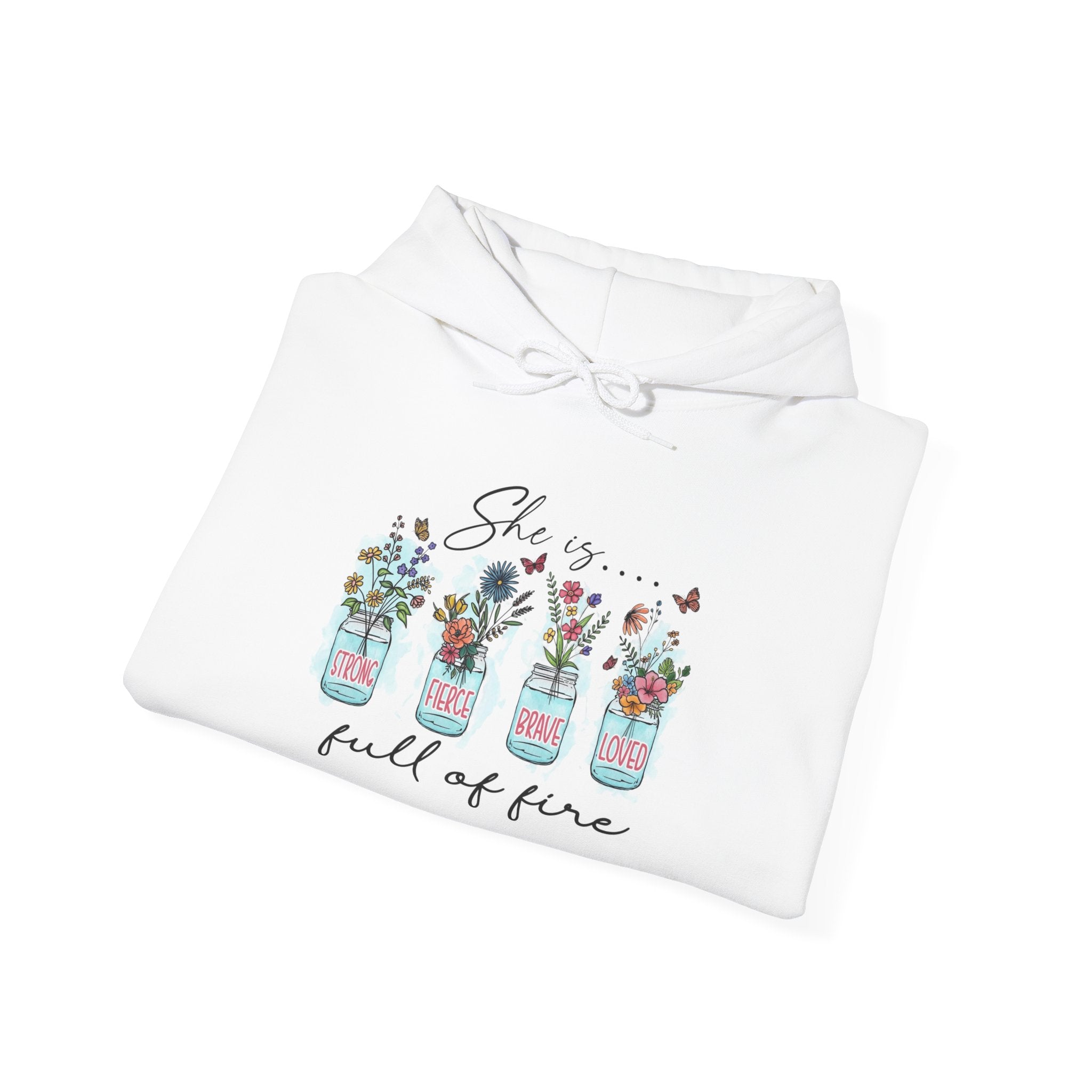 Floral Empowerment Hoodie - She's Full of Fire