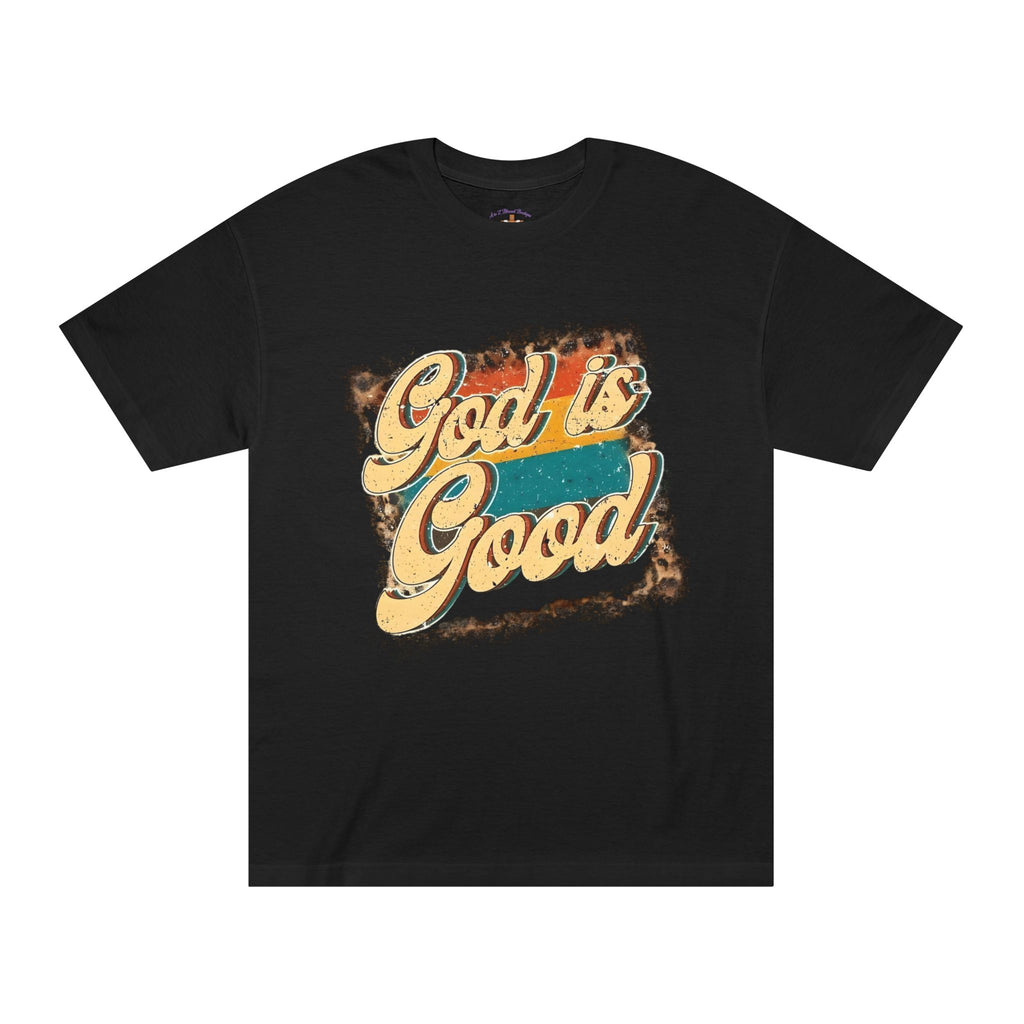 God Is Good T-Shirt — Retro Script Faith Tee