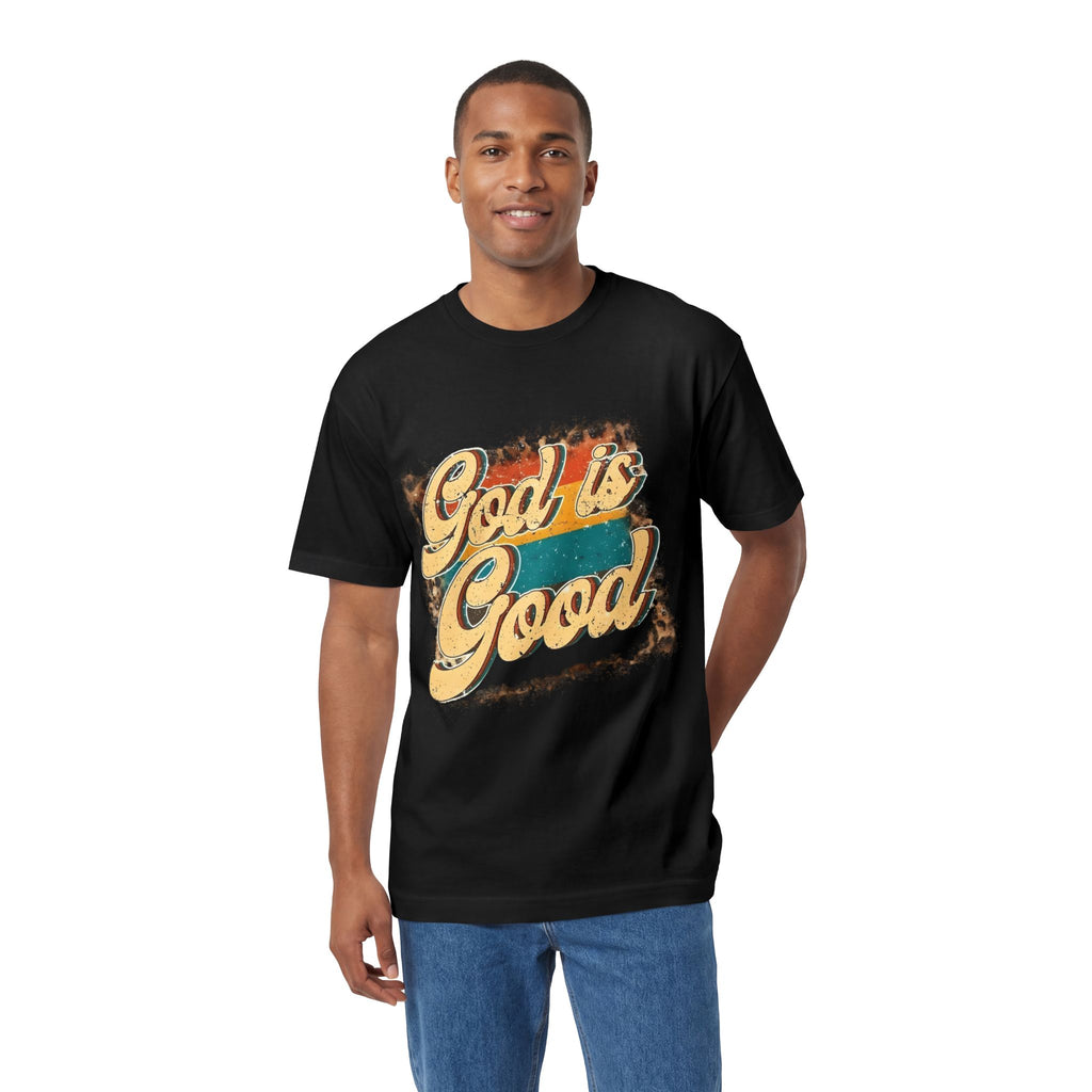 God Is Good T-Shirt — Retro Script Faith Tee