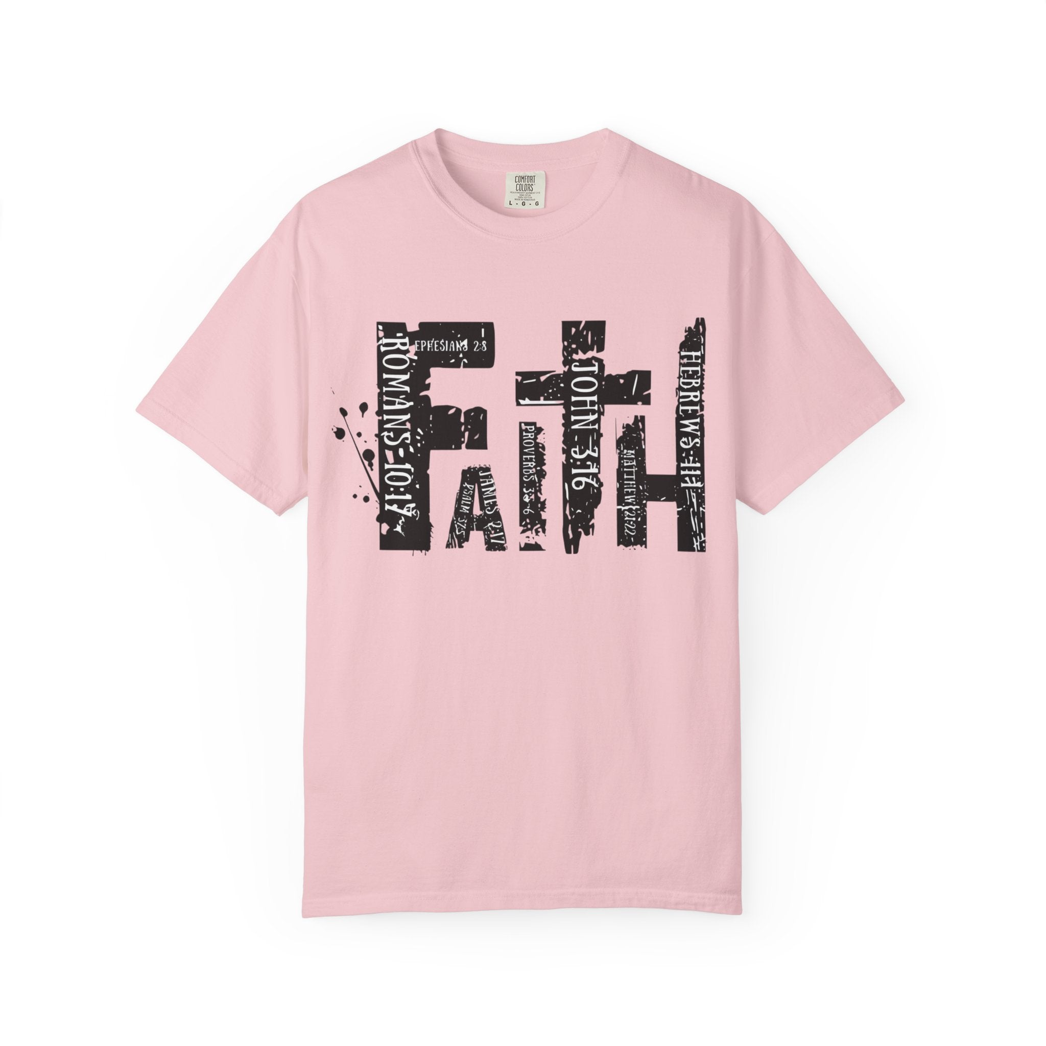 Faith Graphic T-Shirt — Distressed Typography Christian Tee