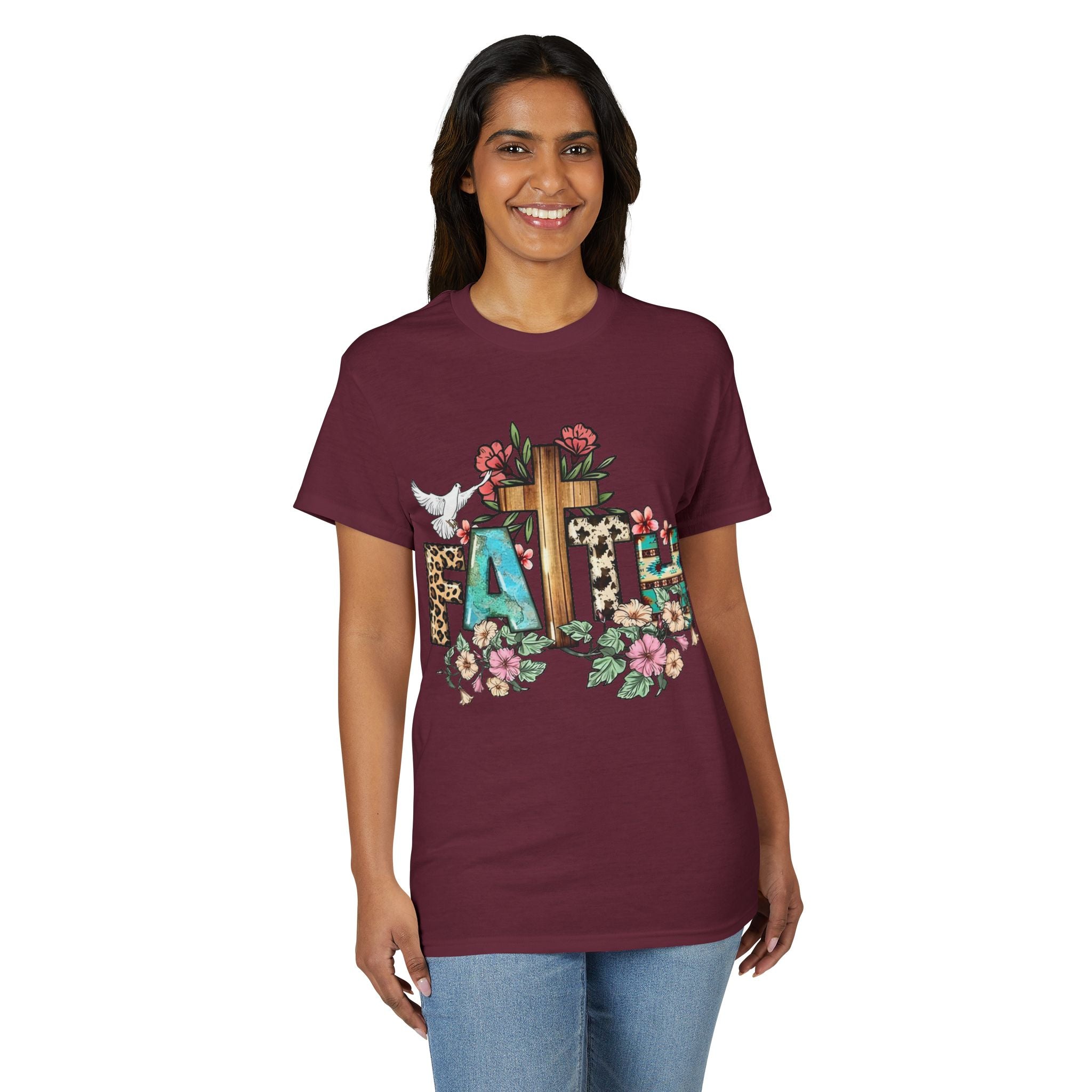 Faith Floral Cross T-Shirt