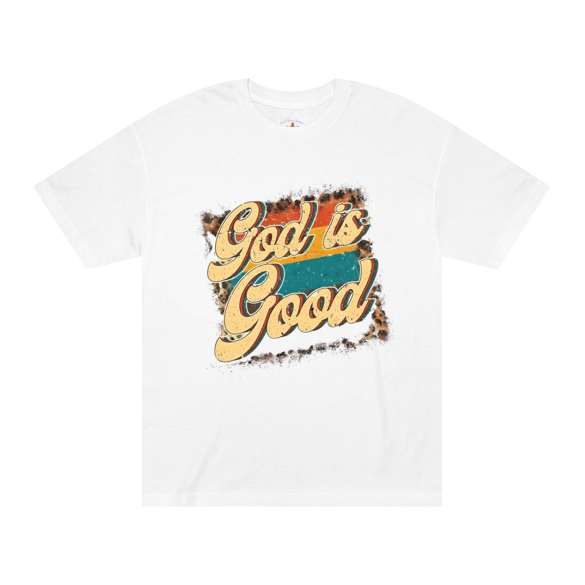 God Is Good T-Shirt — Retro Script Faith Tee