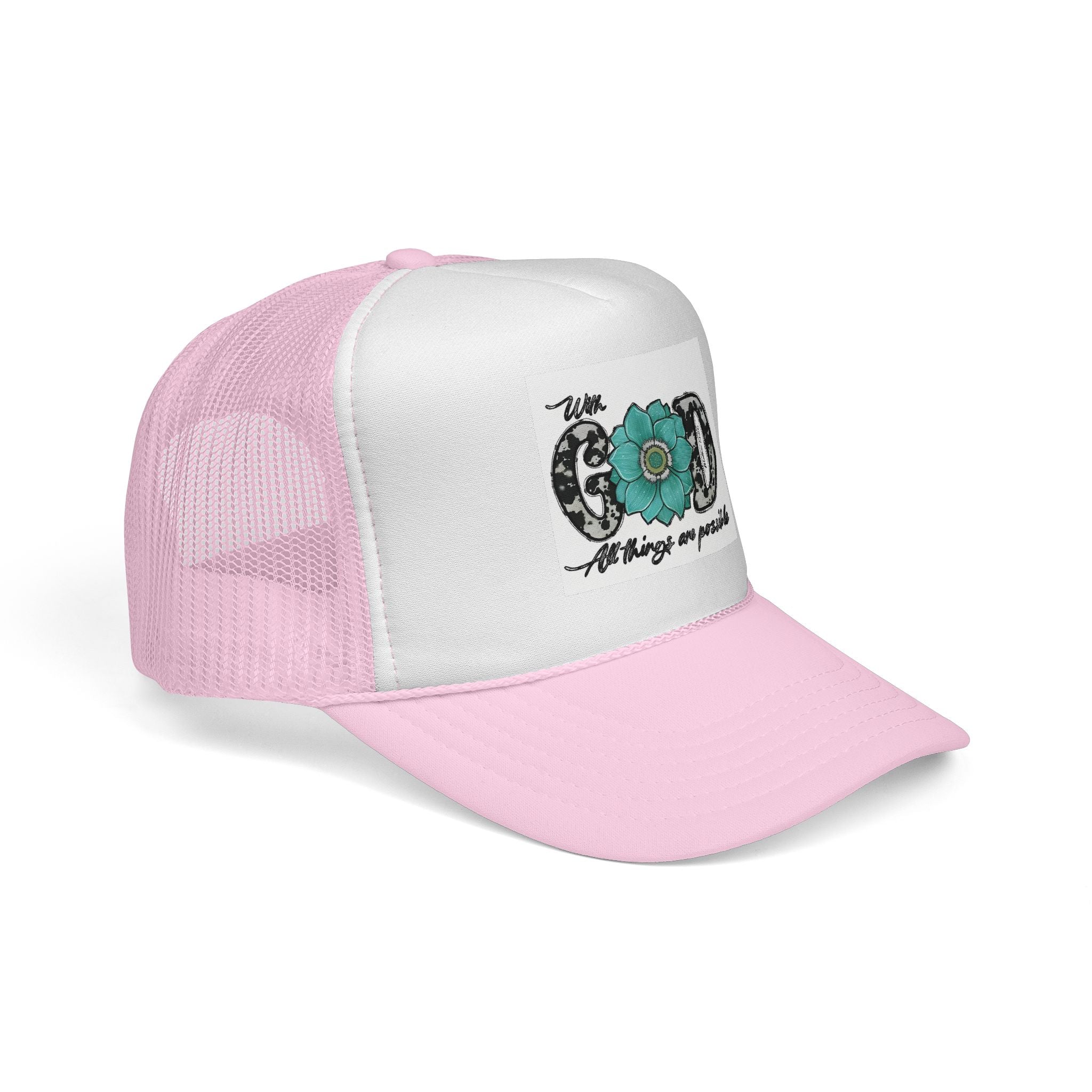 Cowgirl Good Things Are Possible Trucker Cap — Floral Western Adjustable Hat