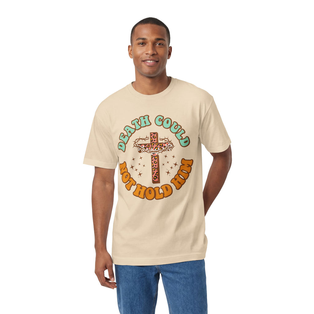 T‑Shirt — "Death Could Not Hold Him" Cross Graphic Tee