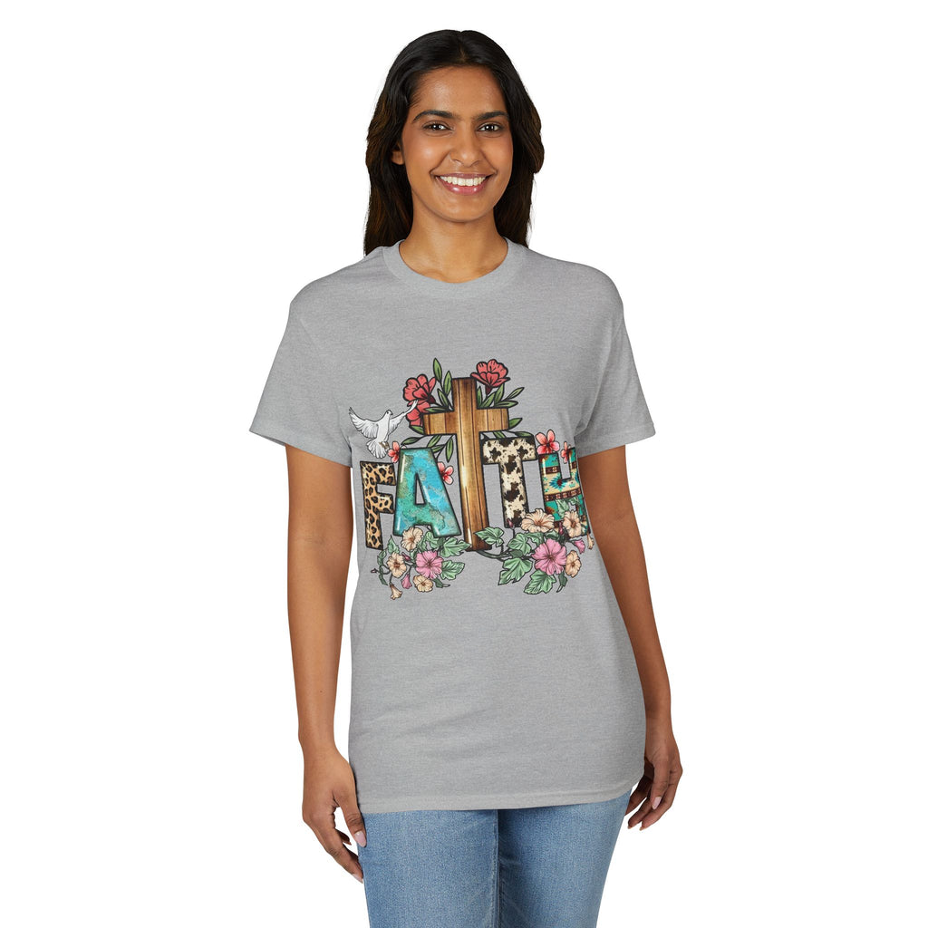Faith Floral Cross T-Shirt