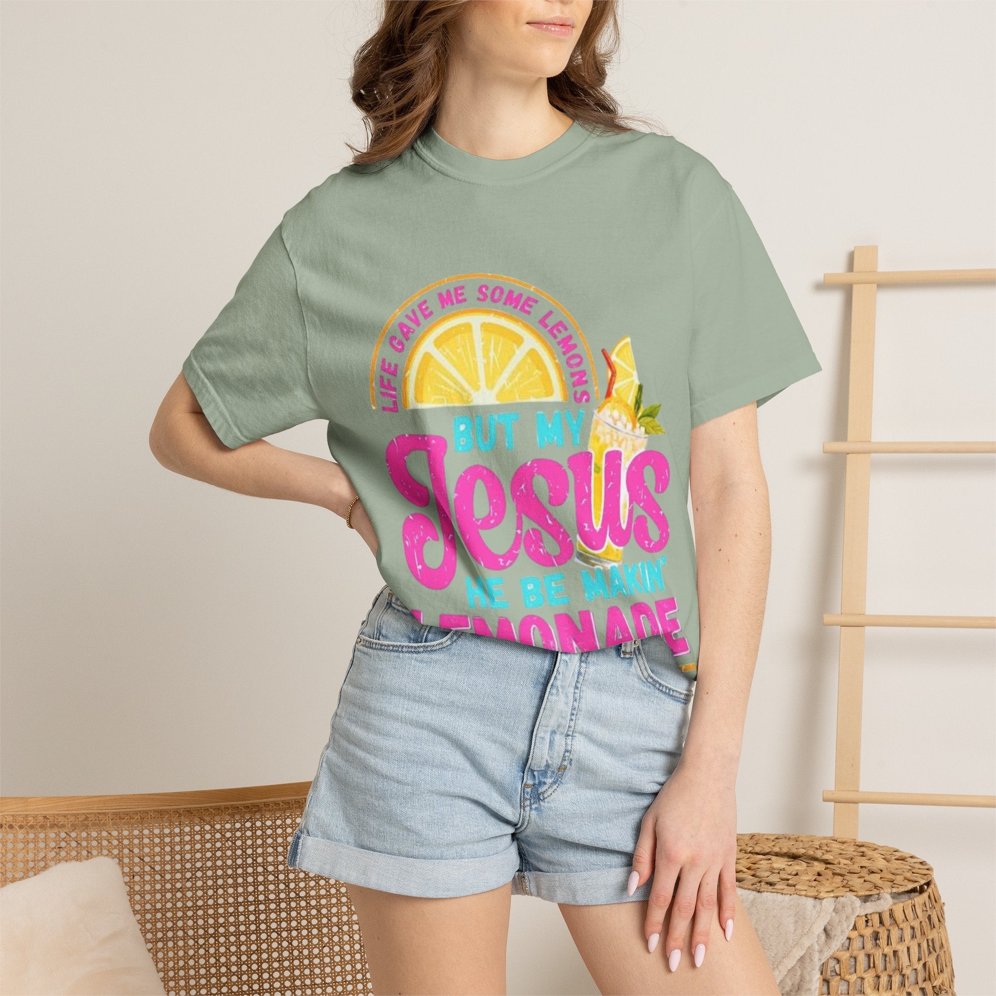 Christian T-Shirt — "But My Jesus He Be Makin' Lemonade" Graphic Tee