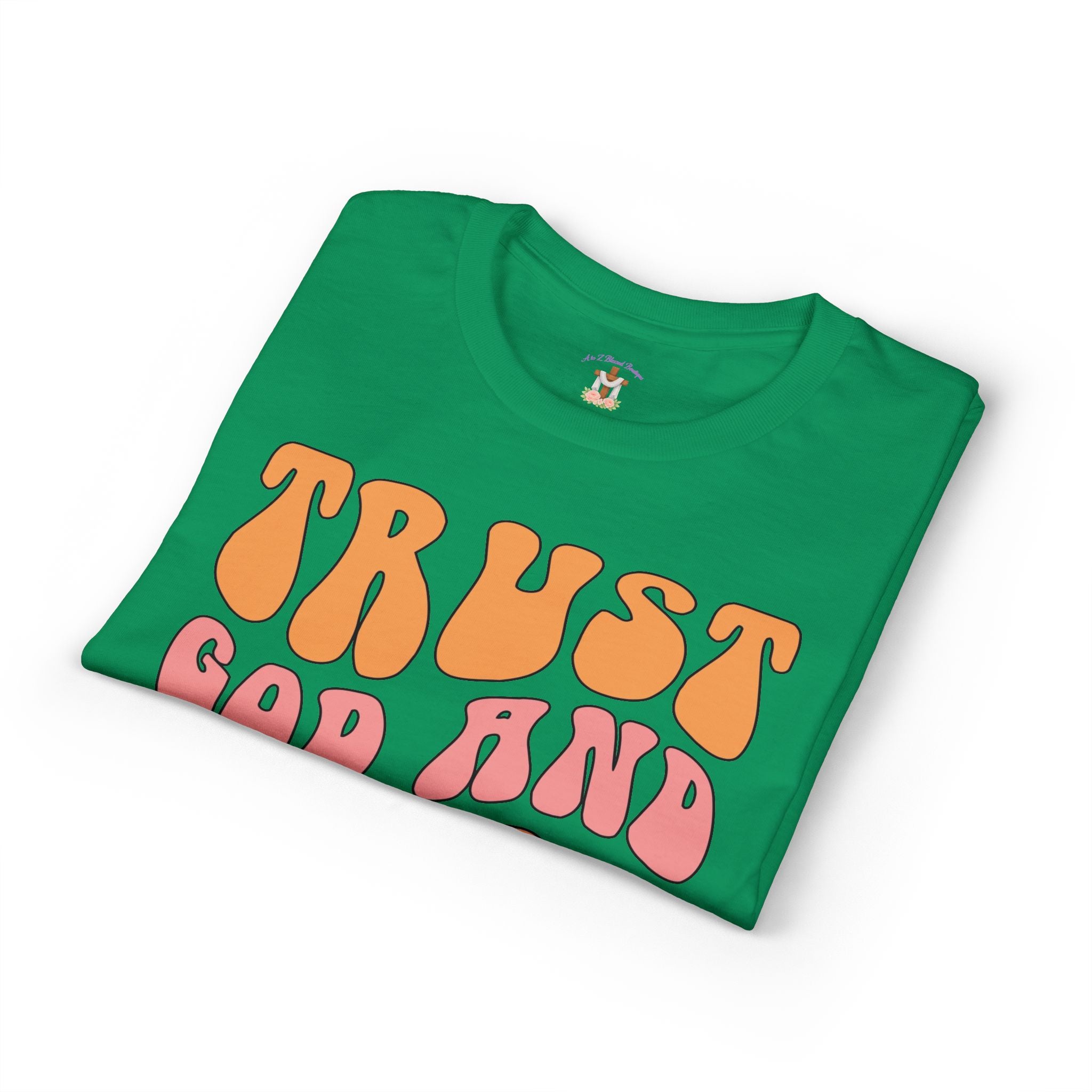 Trust God and Chill T-Shirt — Retro Faith Graphic Tee