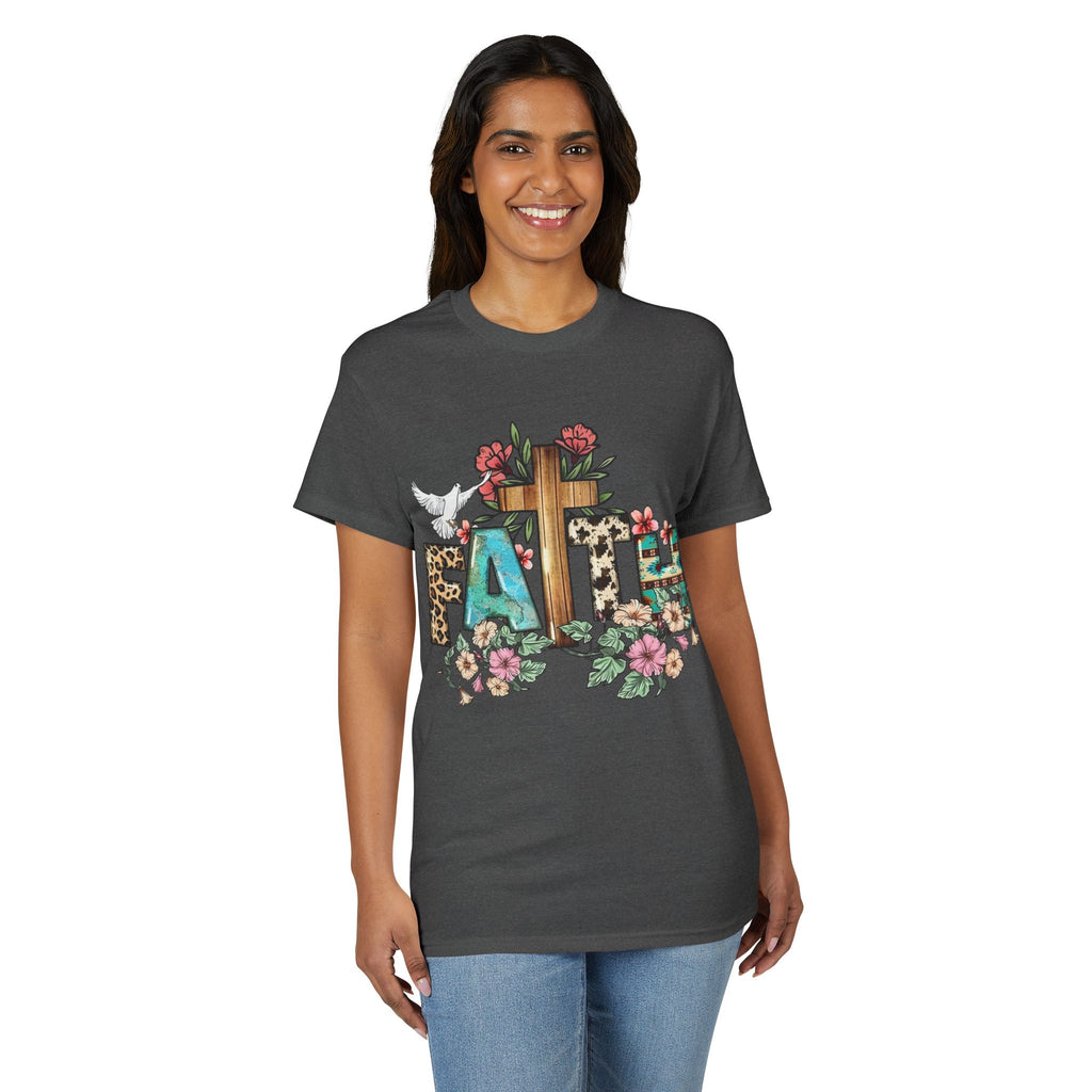 Faith Floral Cross T-Shirt