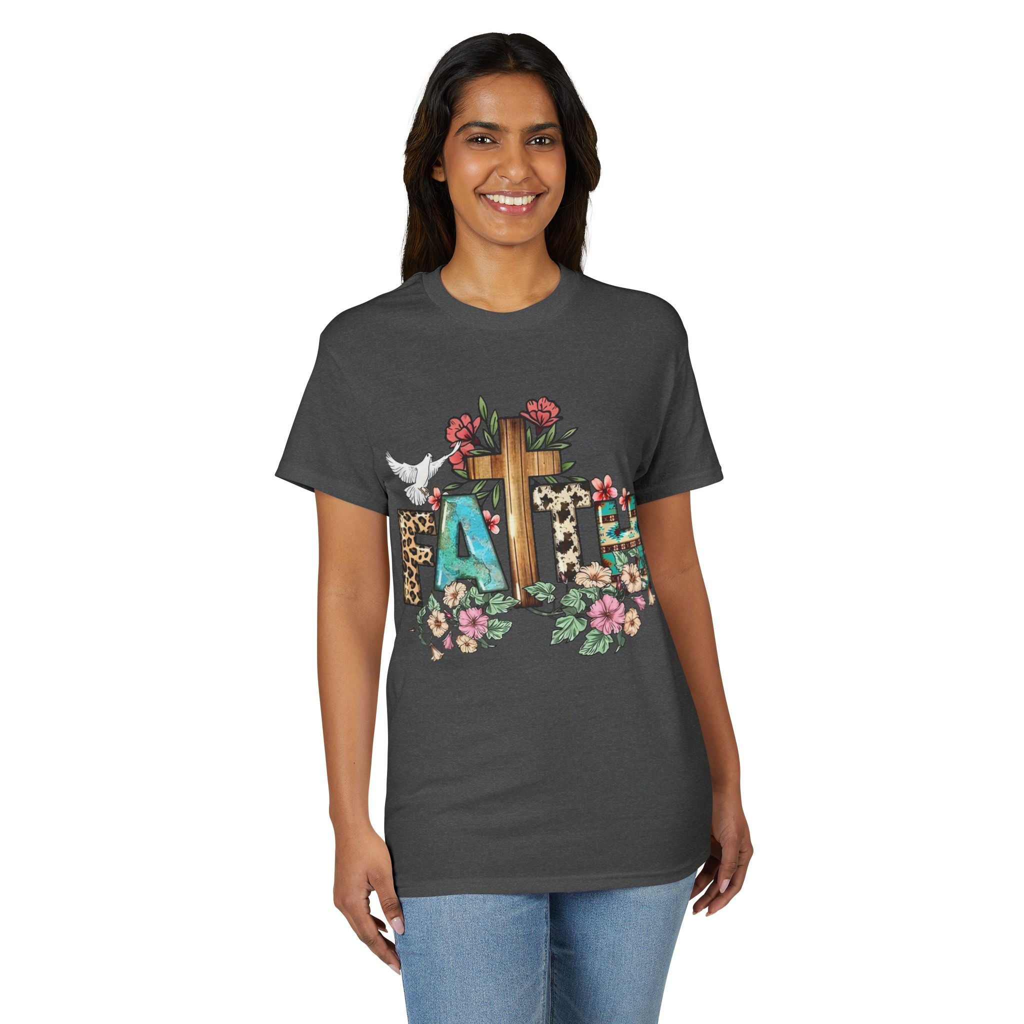 Faith Floral Cross T-Shirt