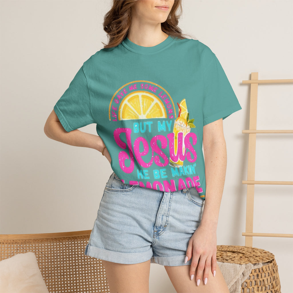 Christian T-Shirt — "But My Jesus He Be Makin' Lemonade" Graphic Tee