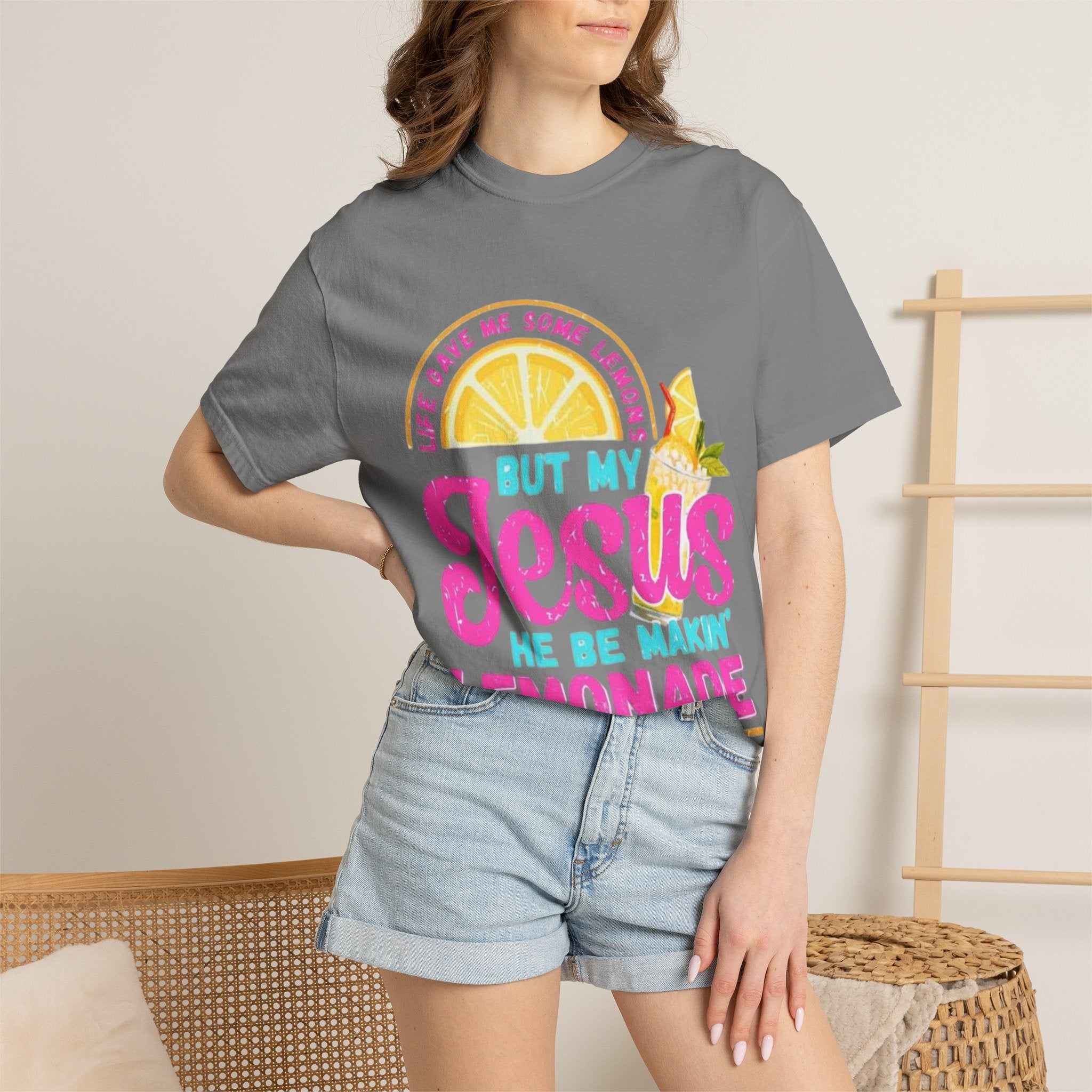Christian T-Shirt — "But My Jesus He Be Makin' Lemonade" Graphic Tee