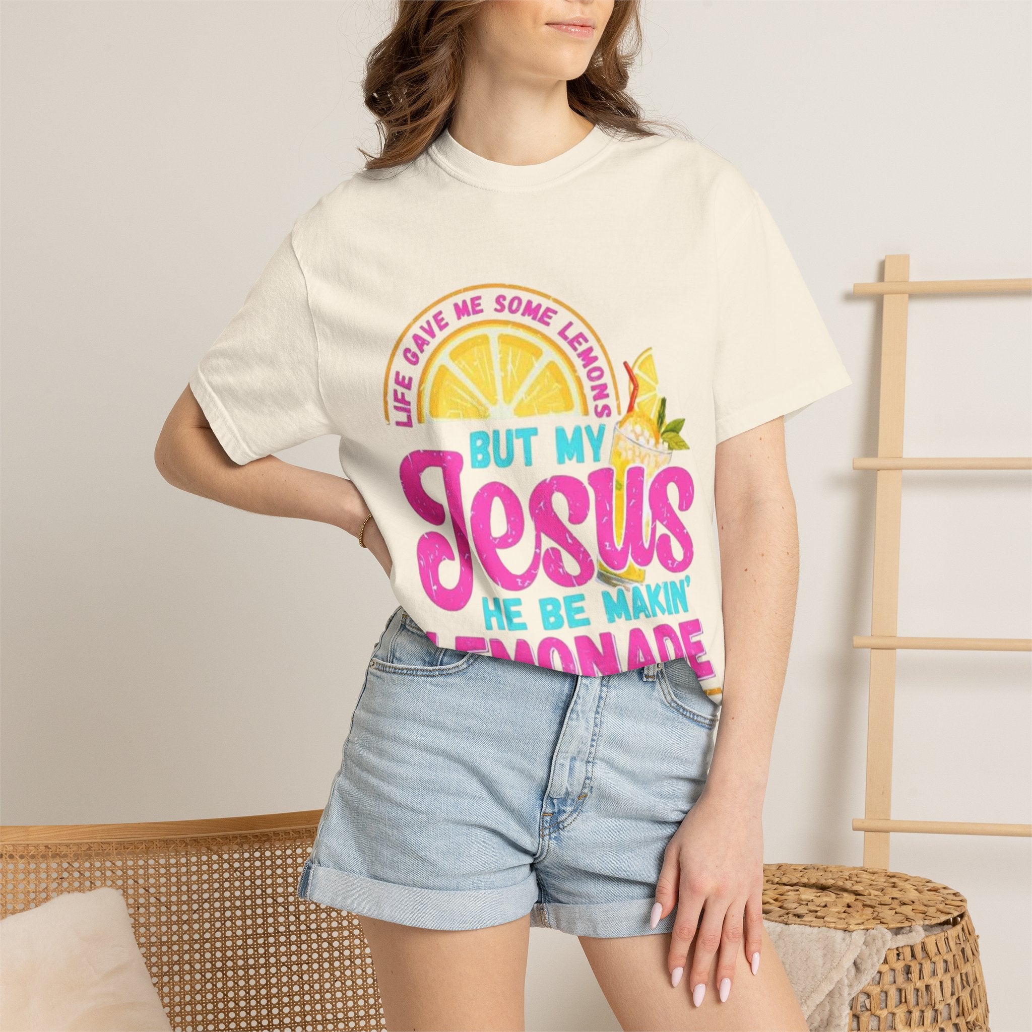 Christian T-Shirt — "But My Jesus He Be Makin' Lemonade" Graphic Tee