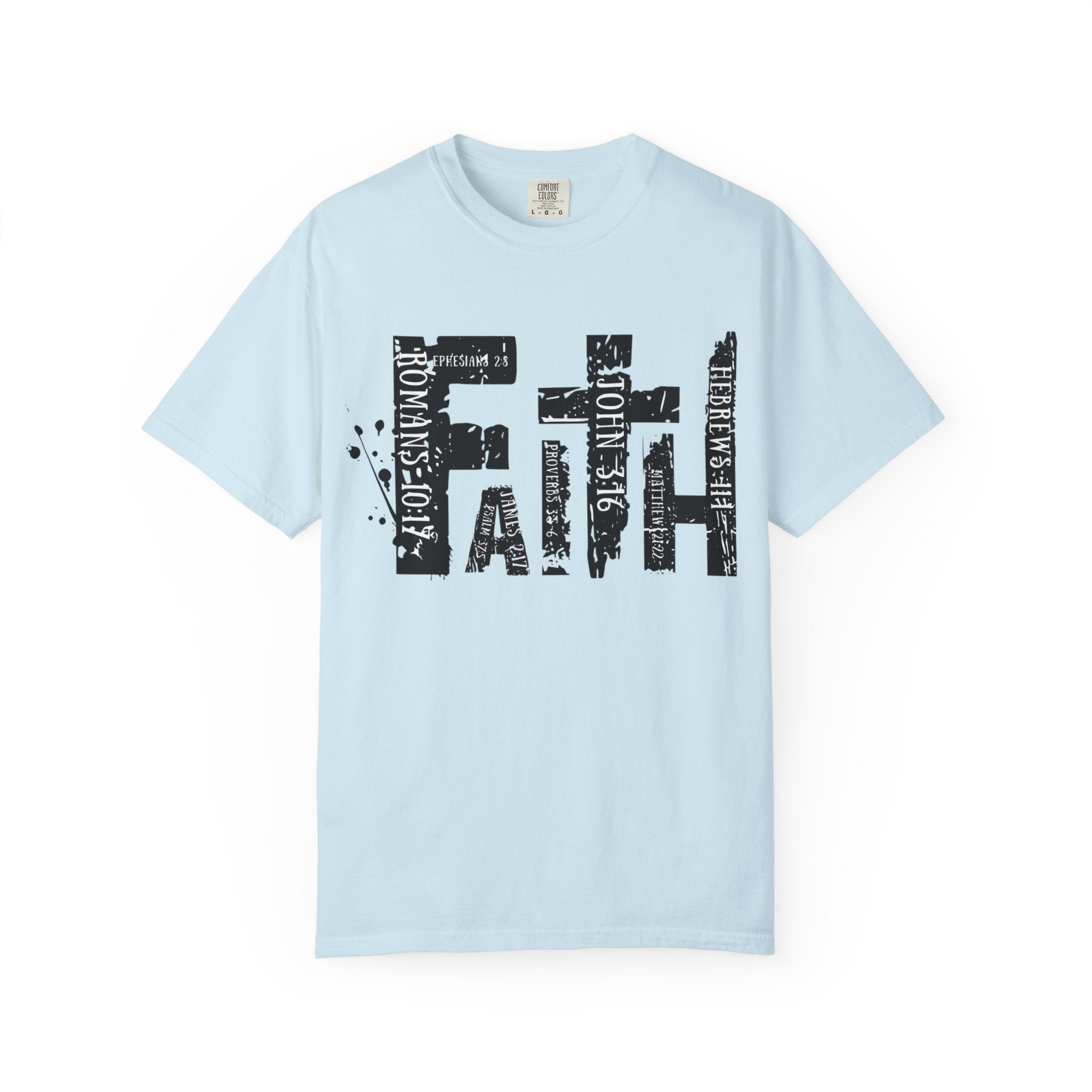 Faith Graphic T-Shirt — Distressed Typography Christian Tee