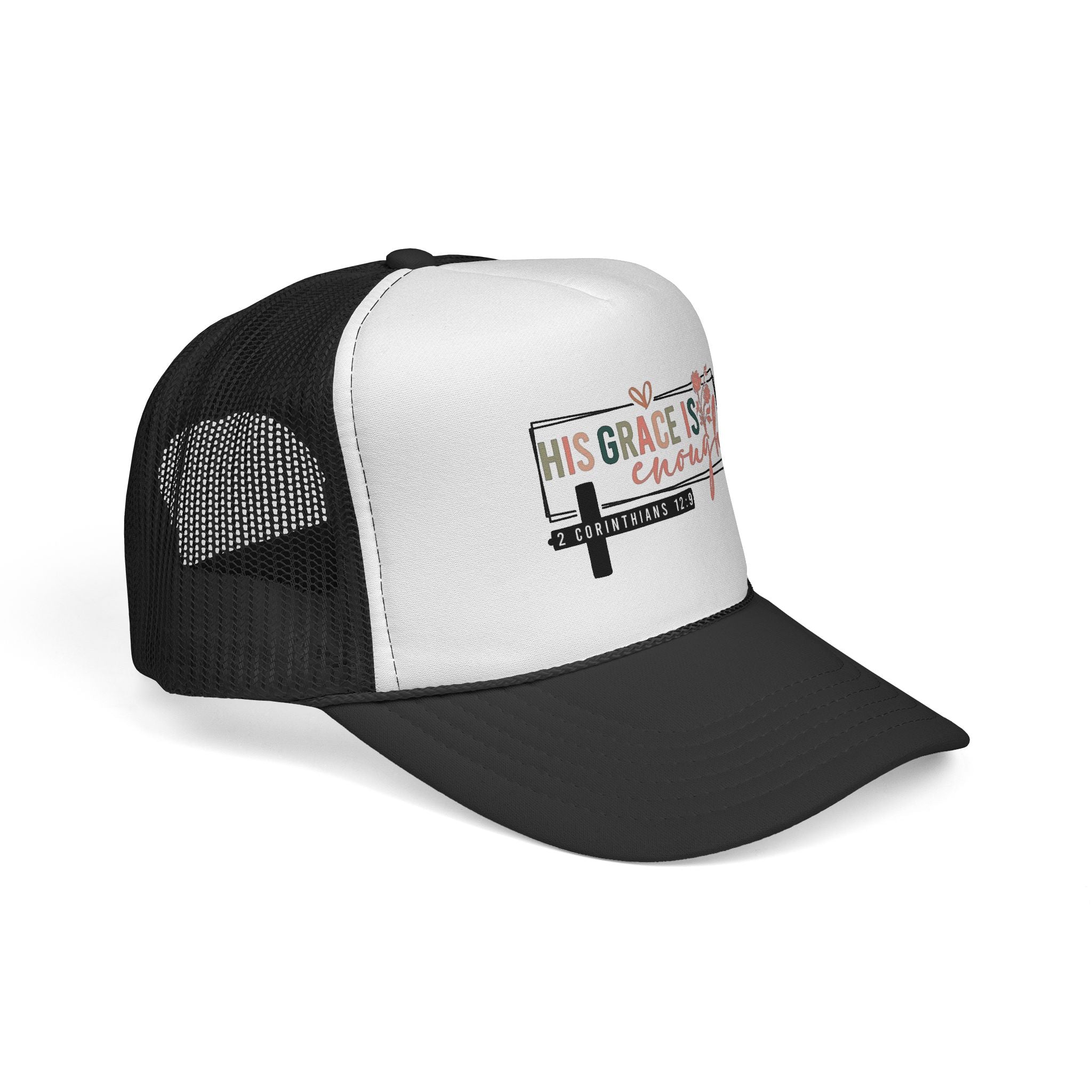 God's Grace Is Enough Trucker Cap — Faith-Based Adjustable Hat