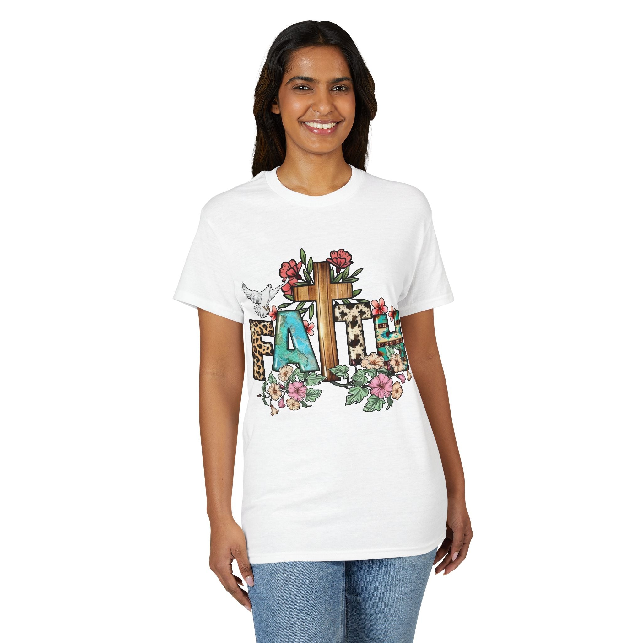 Faith Floral Cross T-Shirt