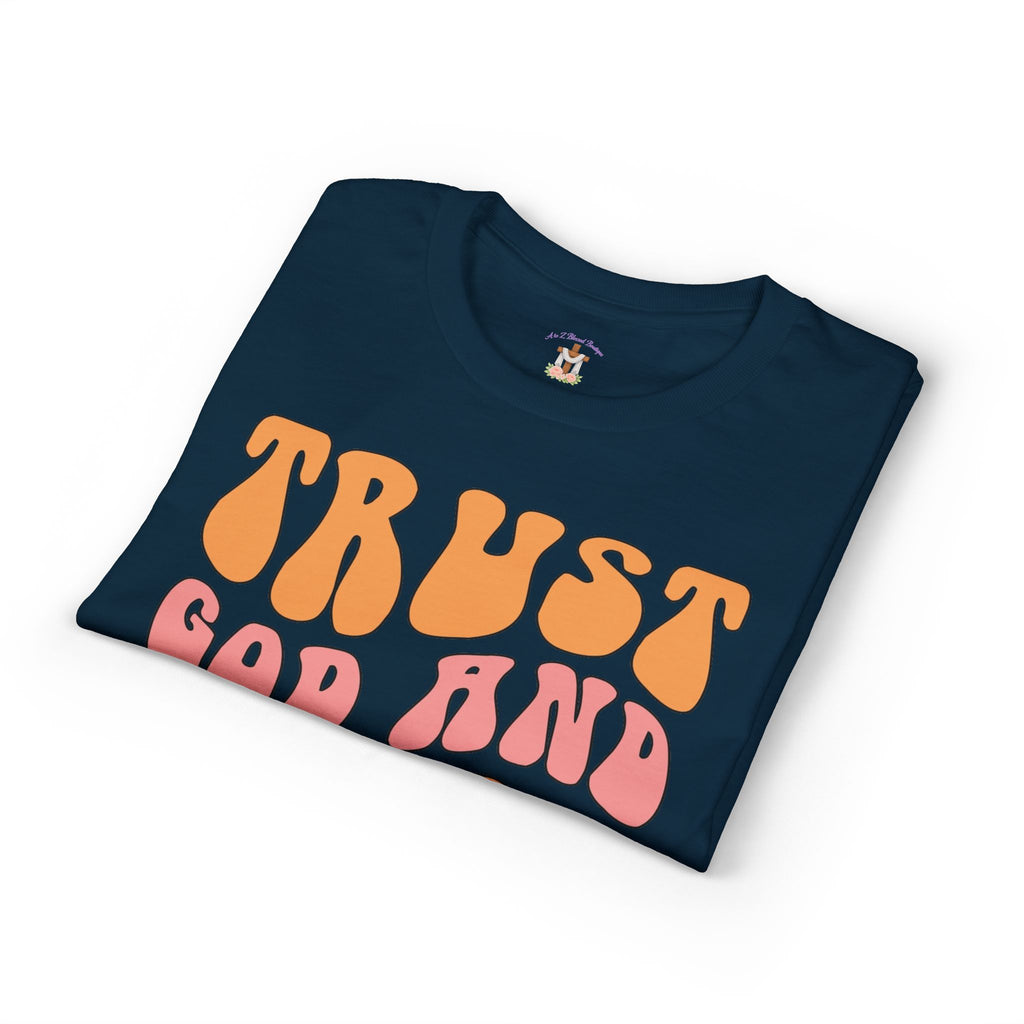 Trust God and Chill T-Shirt — Retro Faith Graphic Tee