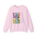 She Is Mom Glitter Crewneck Sweatshirt