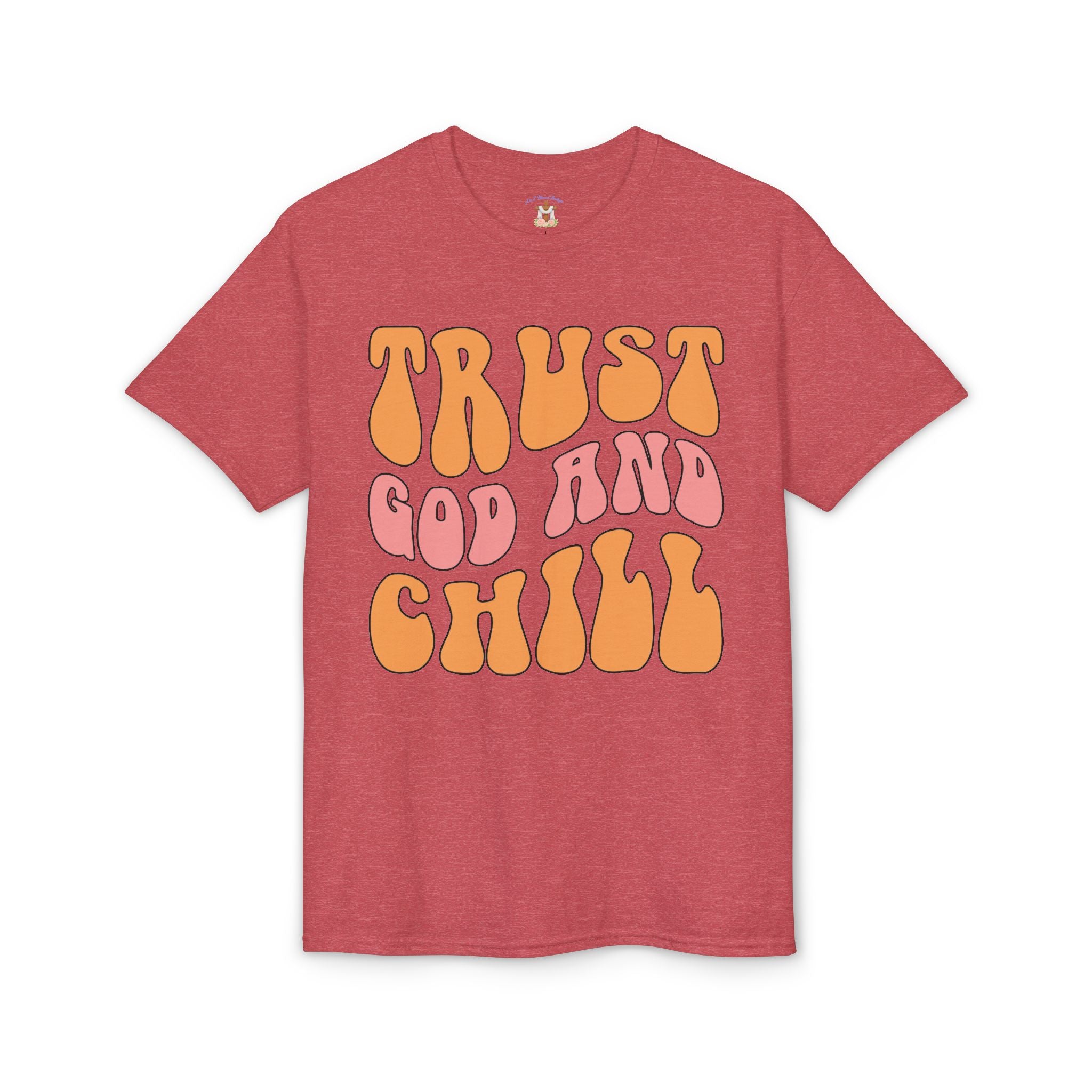 Trust God and Chill T-Shirt — Retro Faith Graphic Tee