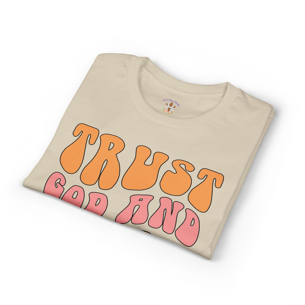 Trust God and Chill T-Shirt — Retro Faith Graphic Tee