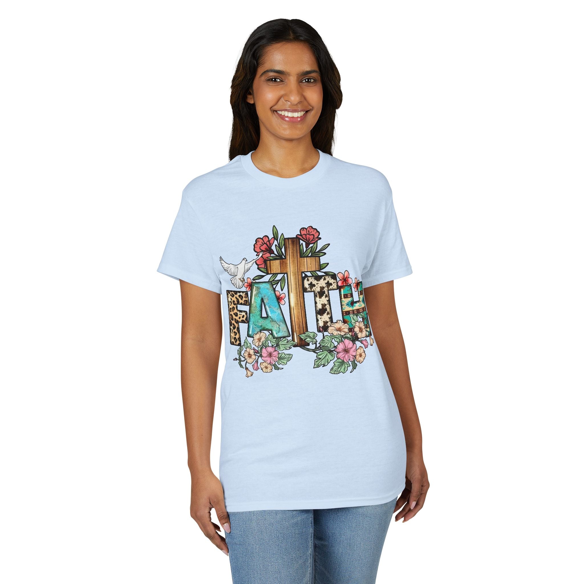 Faith Floral Cross T-Shirt