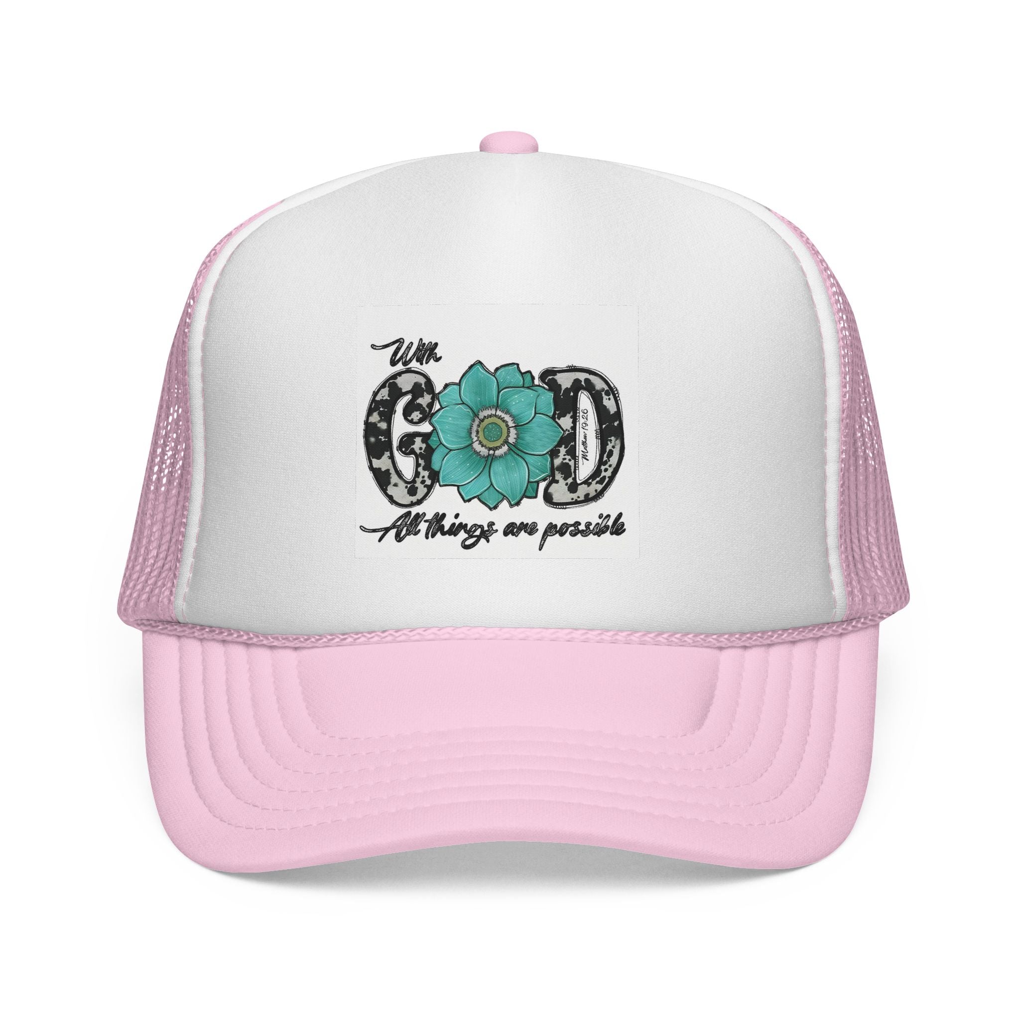 Cowgirl Good Things Are Possible Trucker Cap — Floral Western Adjustable Hat