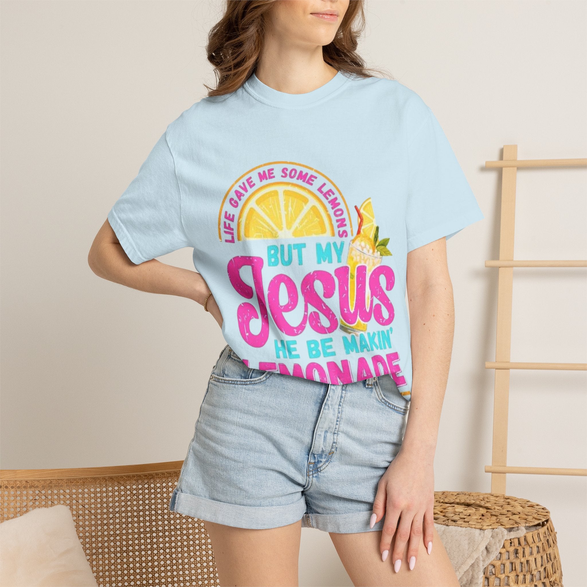 Christian T-Shirt — "But My Jesus He Be Makin' Lemonade" Graphic Tee