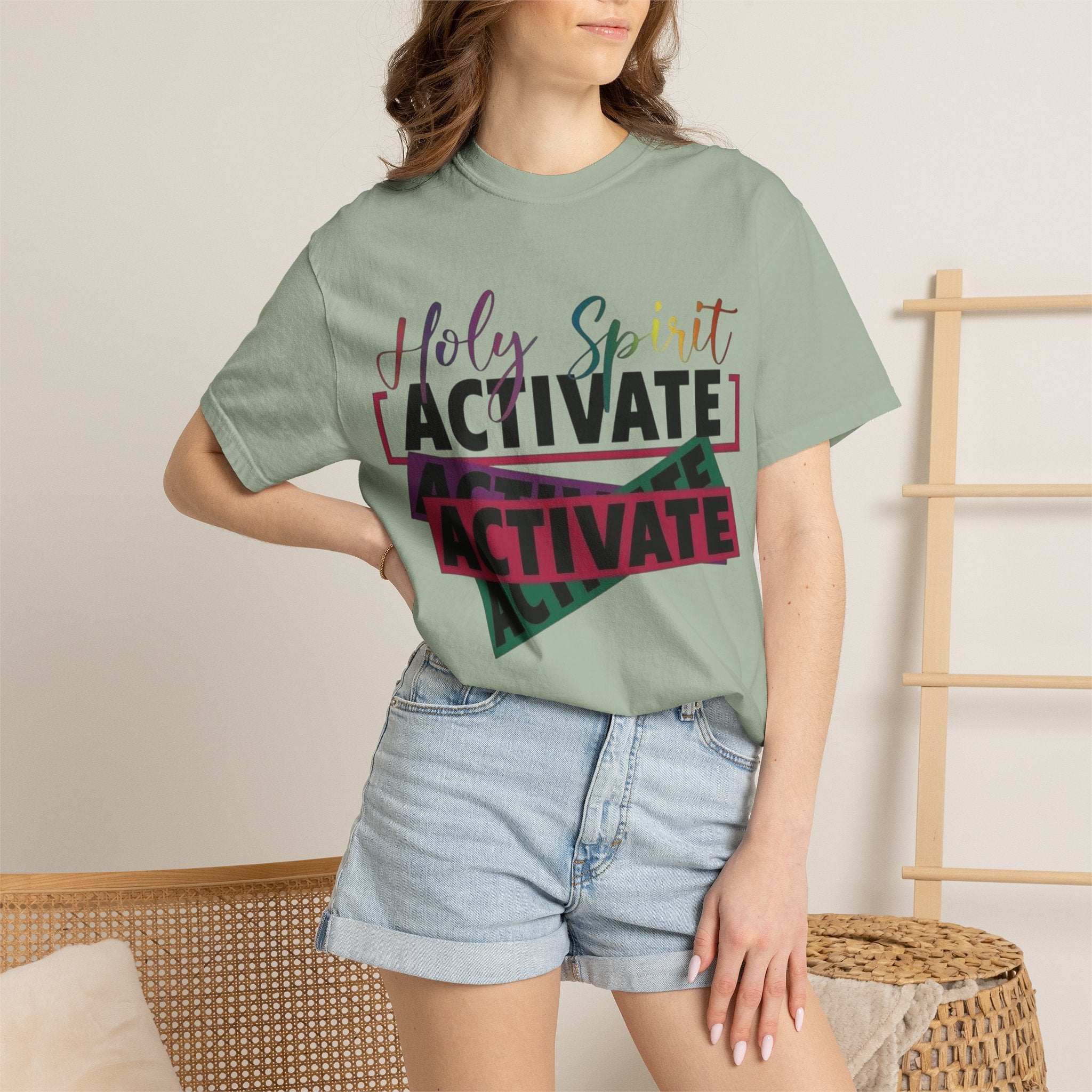 Holy Spirit Activate T-Shirt — Inspirational Christian Graphic Tee