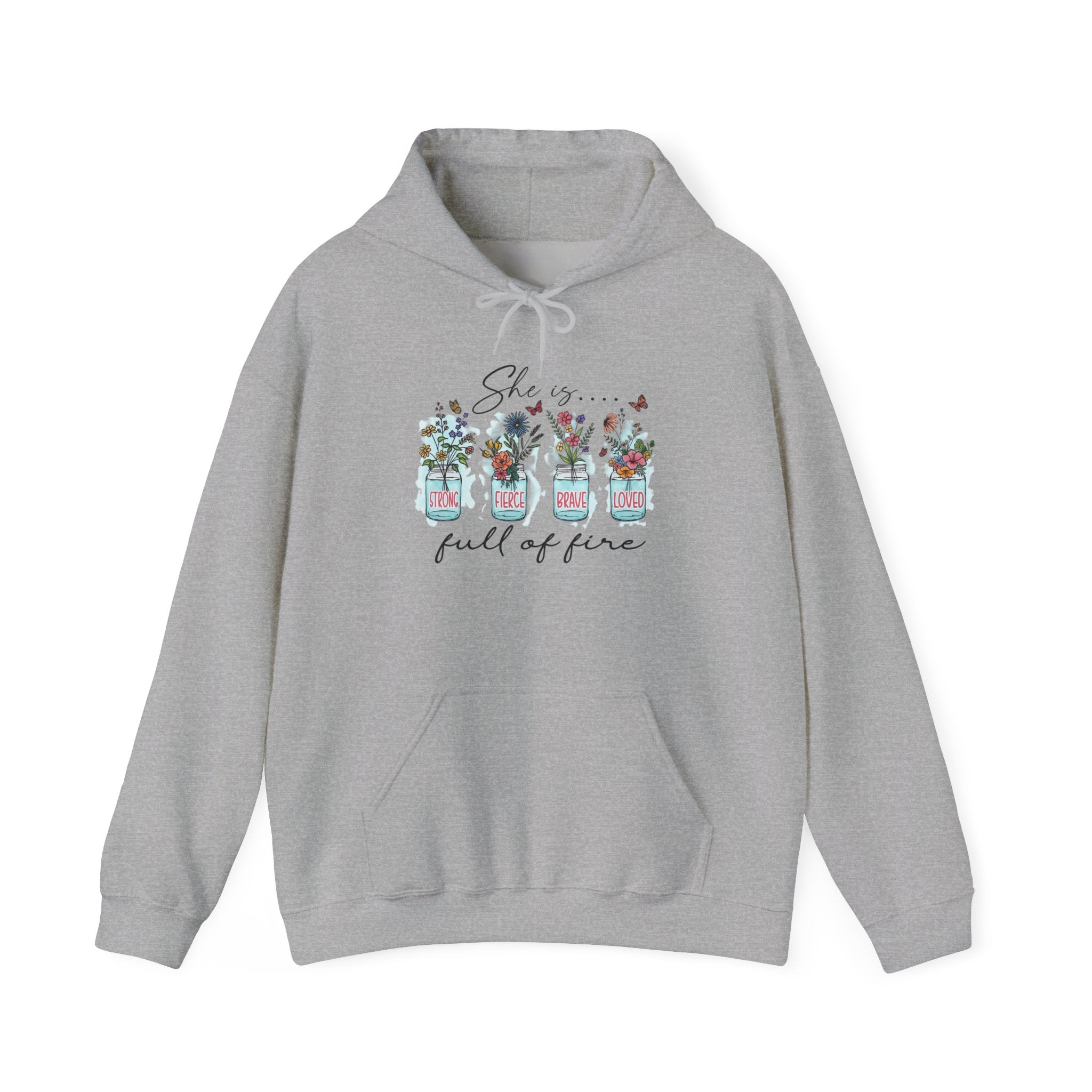 Floral Empowerment Hoodie - She's Full of Fire