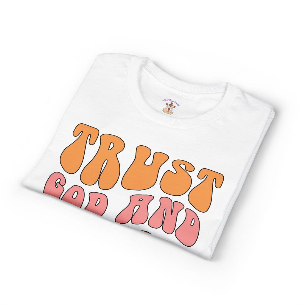 Trust God and Chill T-Shirt — Retro Faith Graphic Tee