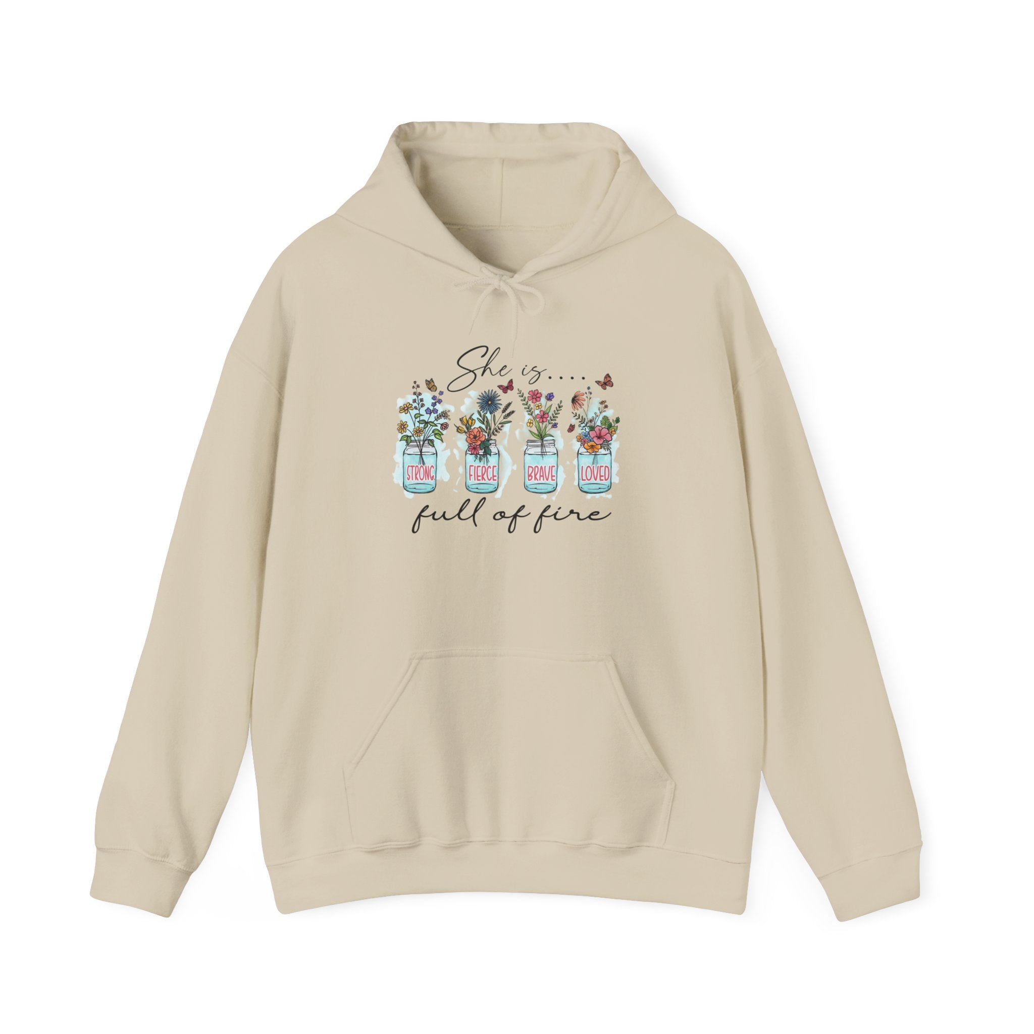 Floral Empowerment Hoodie - She's Full of Fire