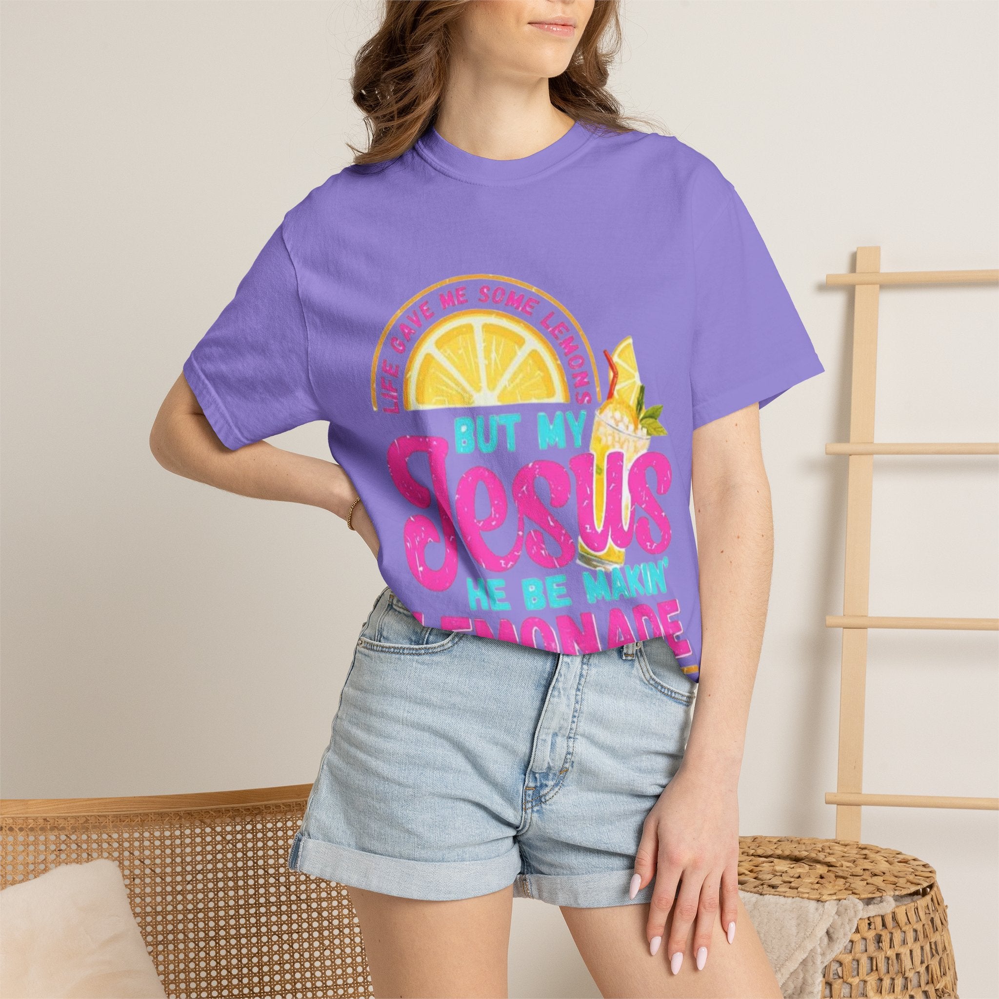 Christian T-Shirt — "But My Jesus He Be Makin' Lemonade" Graphic Tee