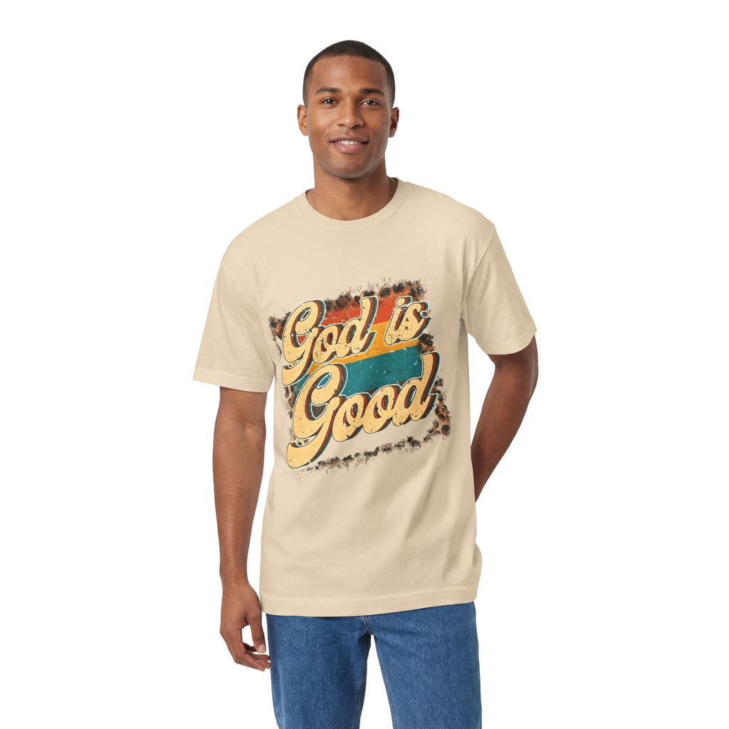 God Is Good T-Shirt — Retro Script Faith Tee