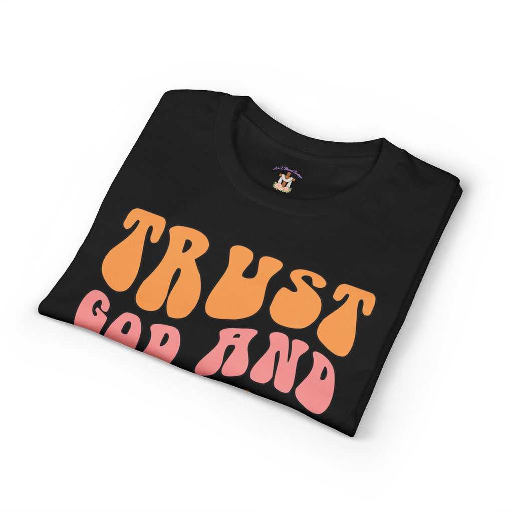 Trust God and Chill T-Shirt — Retro Faith Graphic Tee