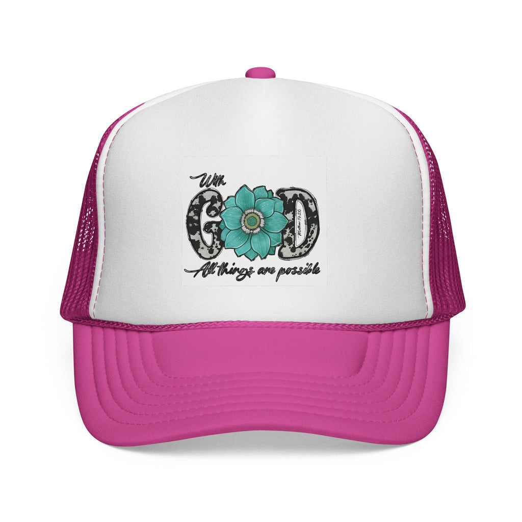 Cowgirl Good Things Are Possible Trucker Cap — Floral Western Adjustable Hat