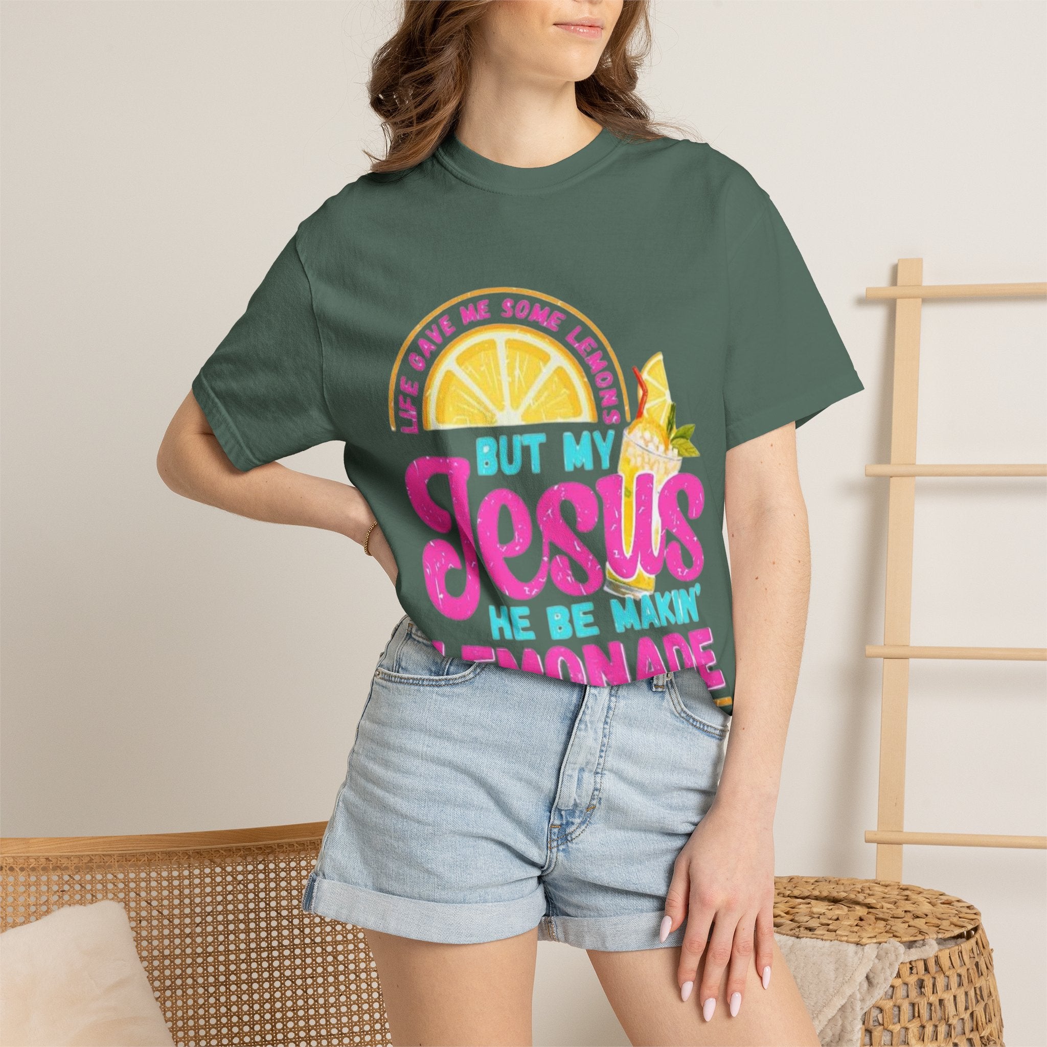 Christian T-Shirt — "But My Jesus He Be Makin' Lemonade" Graphic Tee
