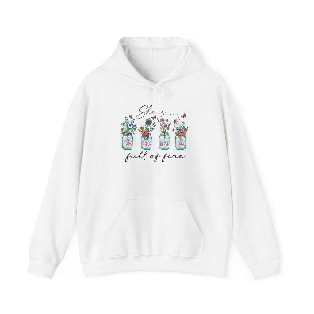 Floral Empowerment Hoodie - She's Full of Fire