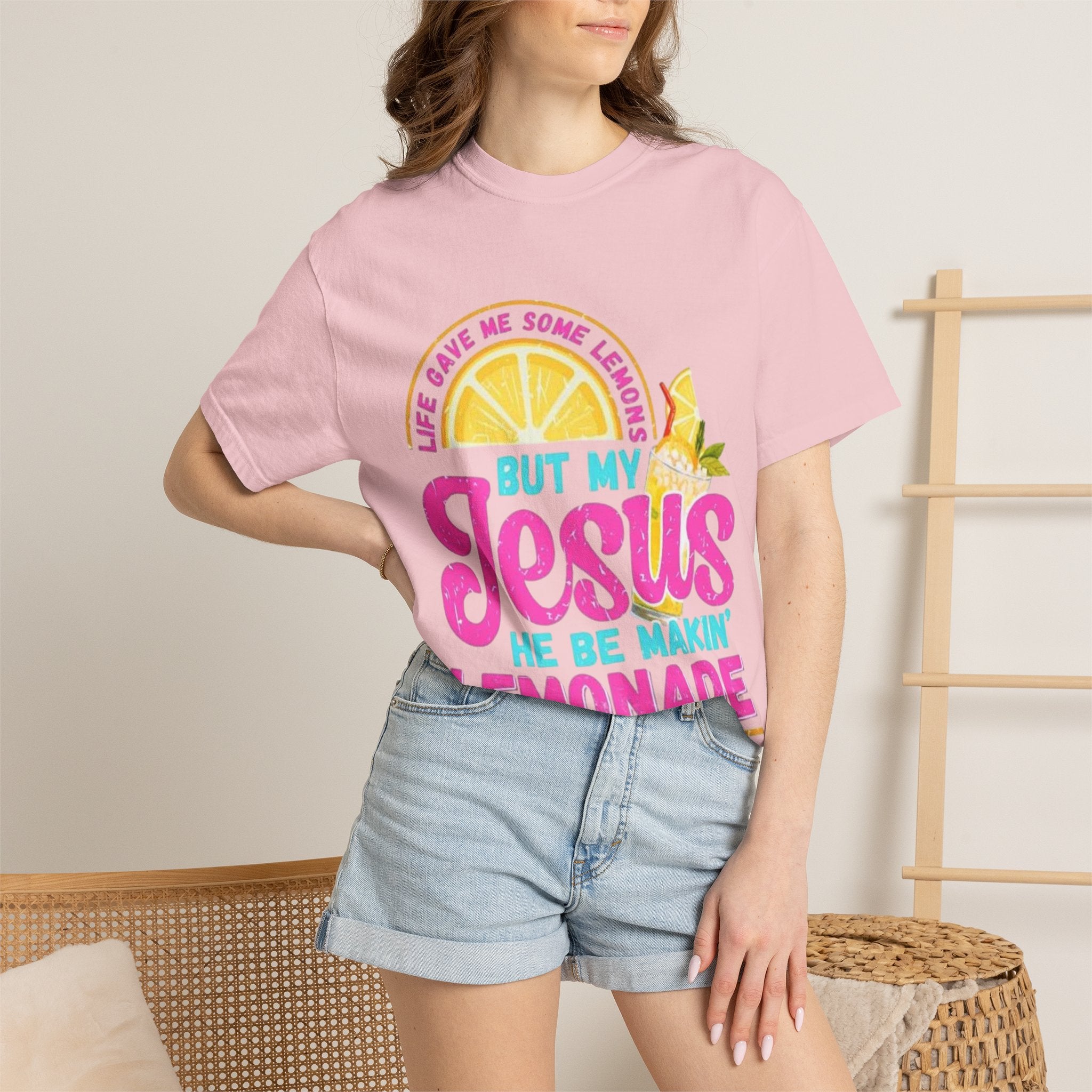 Christian T-Shirt — "But My Jesus He Be Makin' Lemonade" Graphic Tee