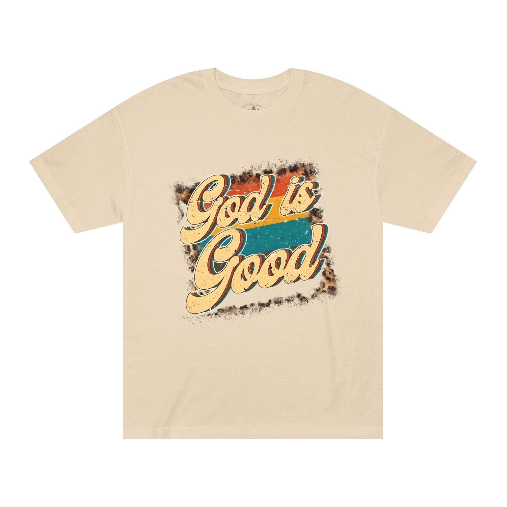 God Is Good T-Shirt — Retro Script Faith Tee