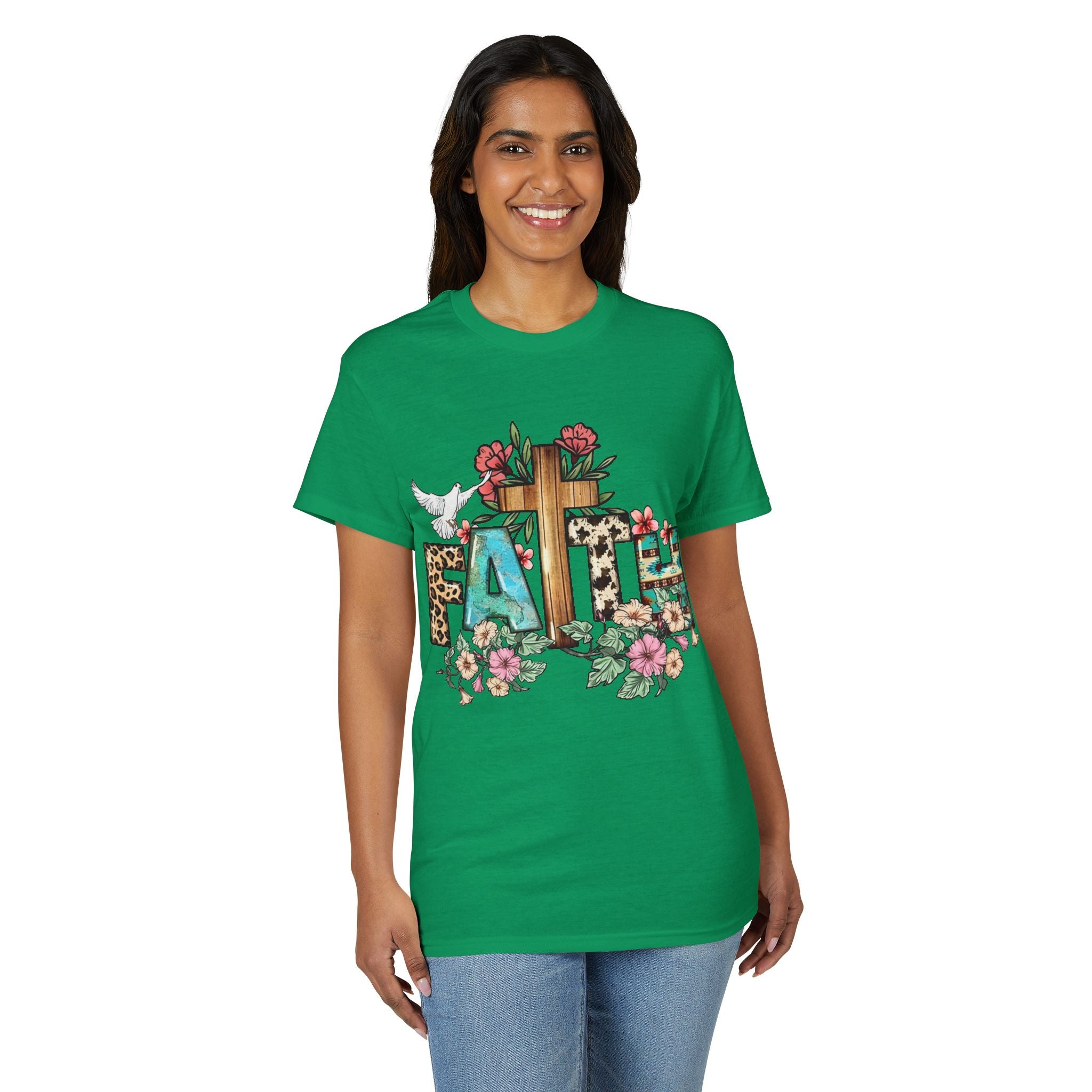 Faith Floral Cross T-Shirt