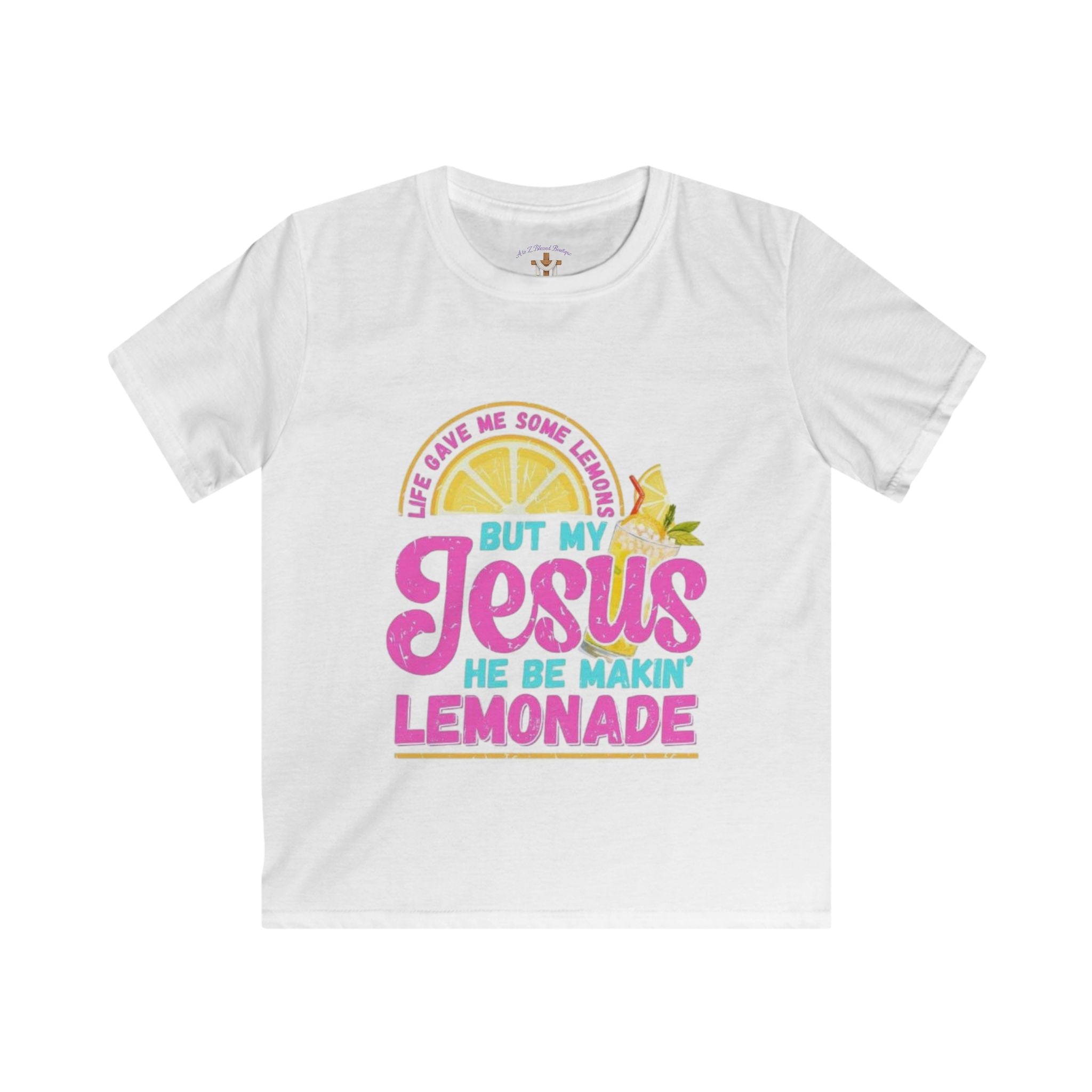 Youth Tee — "Jesus Makes Lemonade" Inspirational Christian Shirt