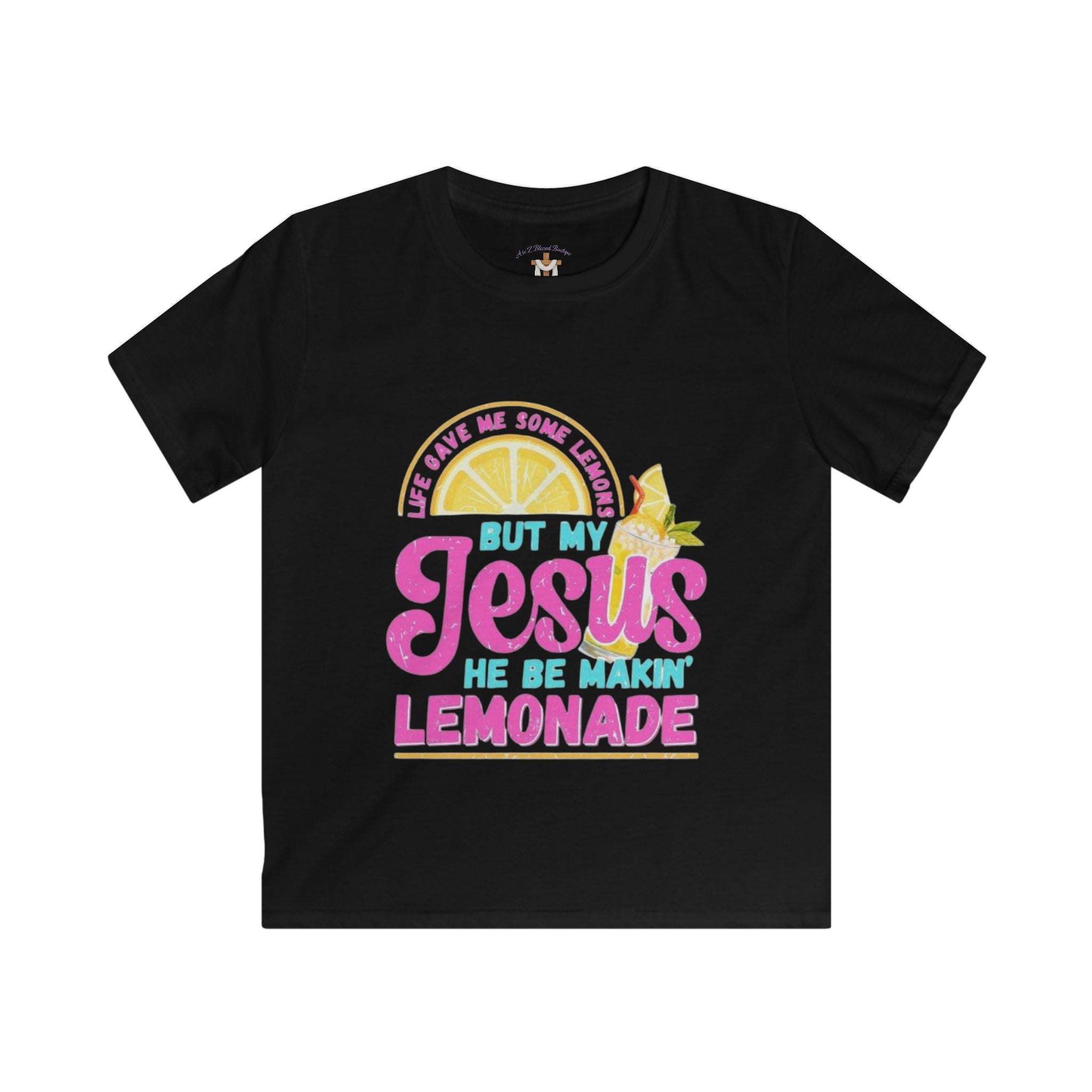 Youth Tee — "Jesus Makes Lemonade" Inspirational Christian Shirt
