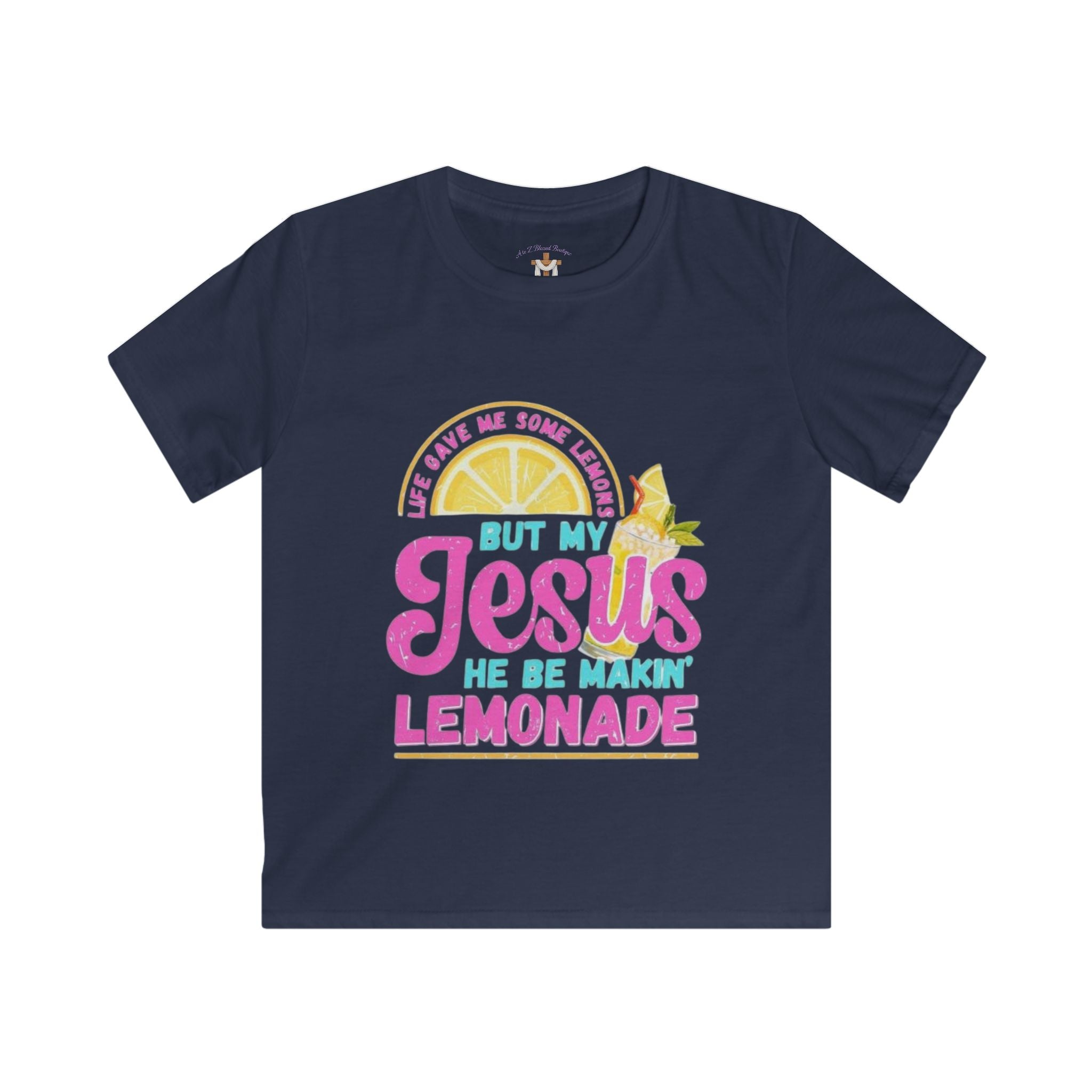 Youth Tee — "Jesus Makes Lemonade" Inspirational Christian Shirt