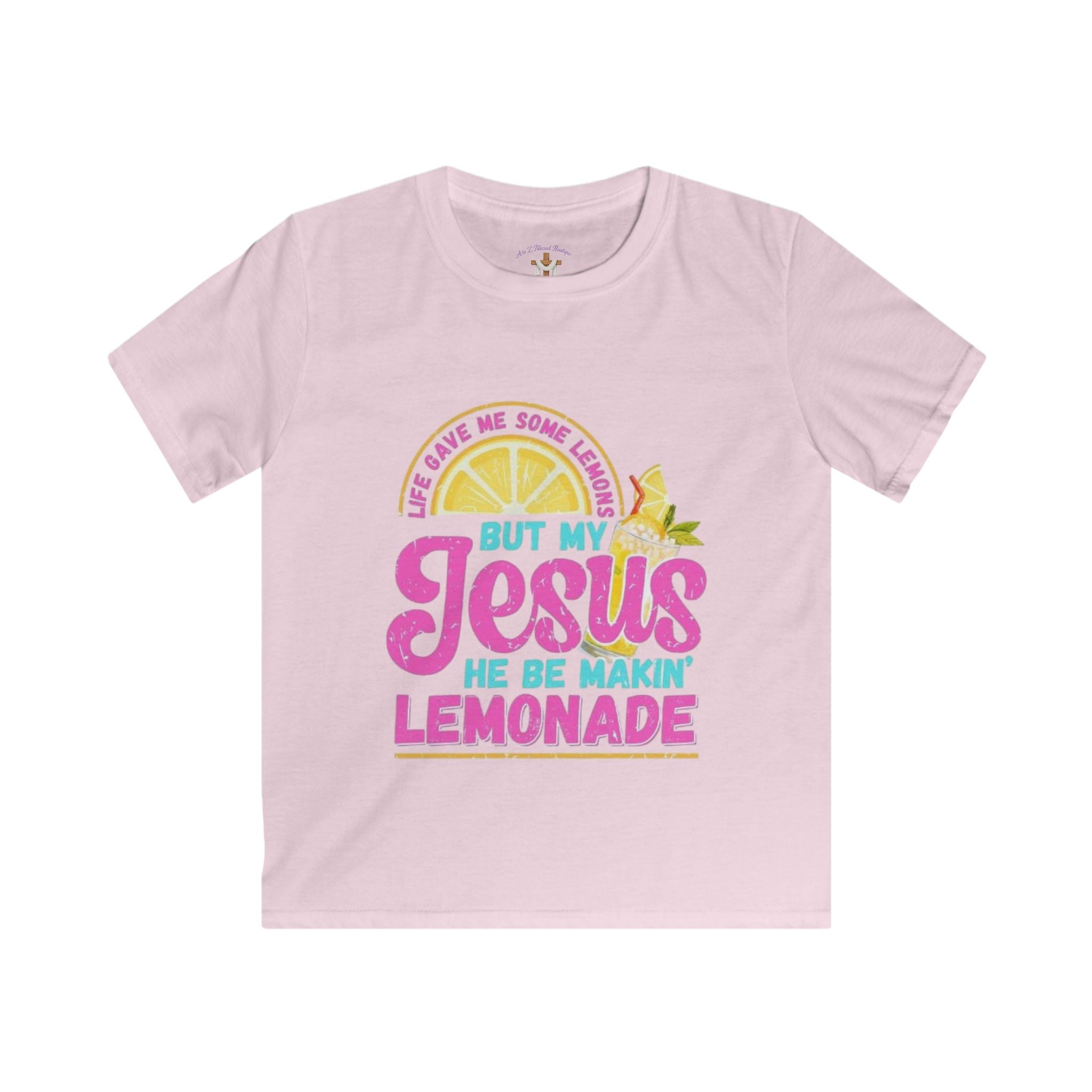 Youth Tee — "Jesus Makes Lemonade" Inspirational Christian Shirt