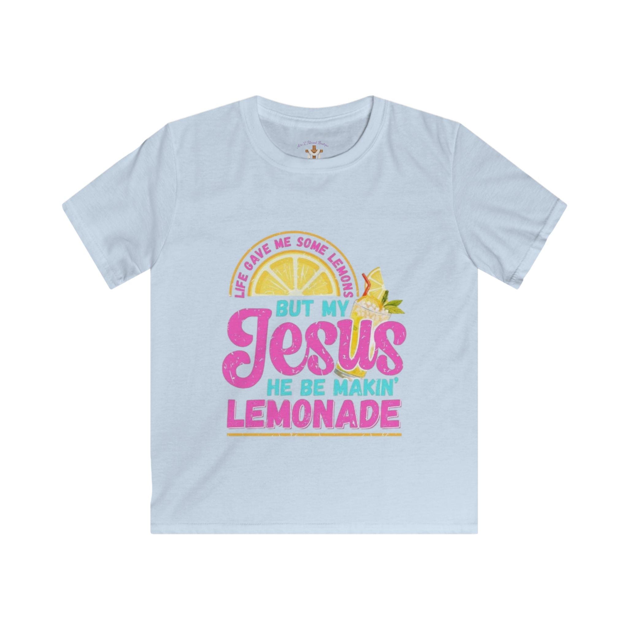 Youth Tee — "Jesus Makes Lemonade" Inspirational Christian Shirt
