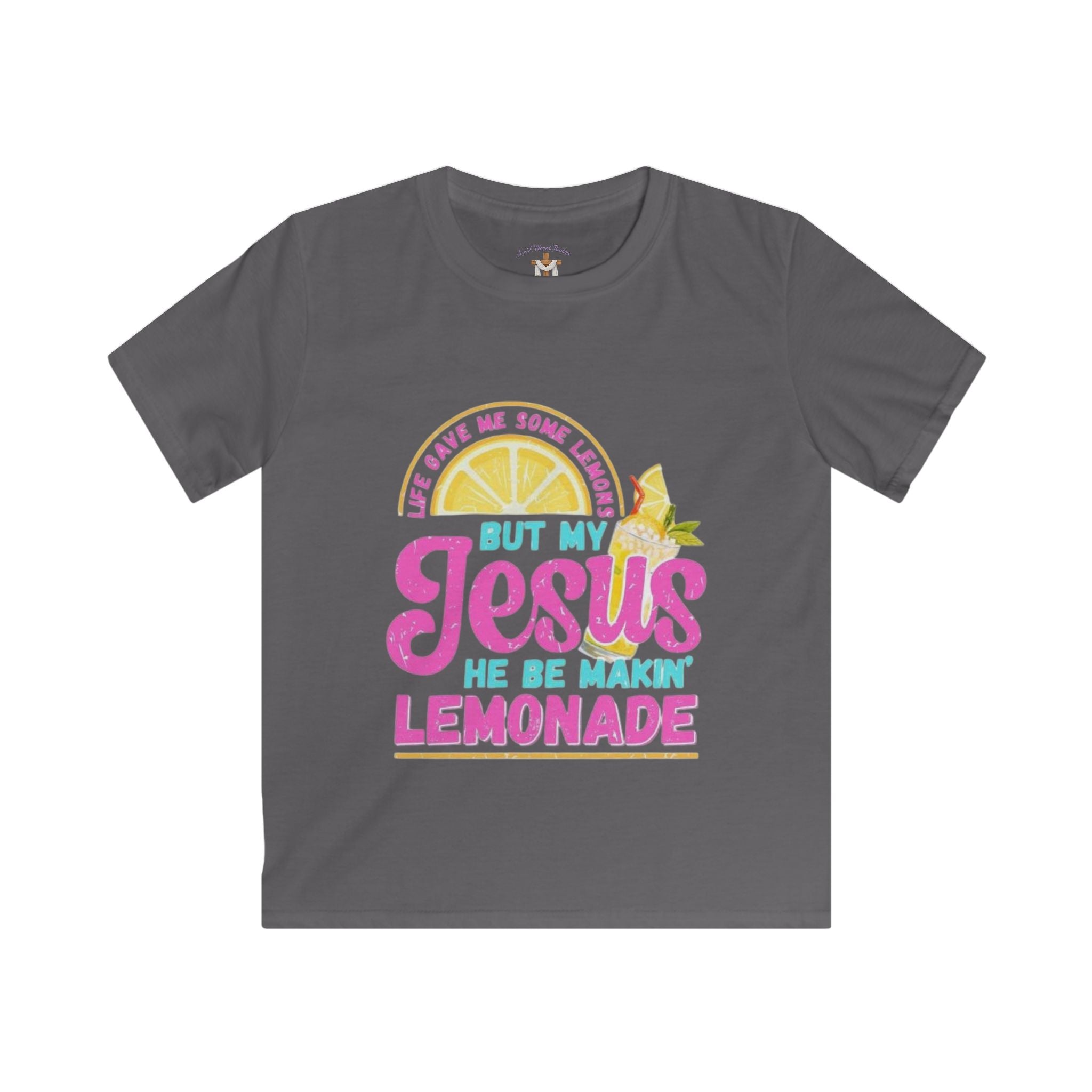 Youth Tee — "Jesus Makes Lemonade" Inspirational Christian Shirt