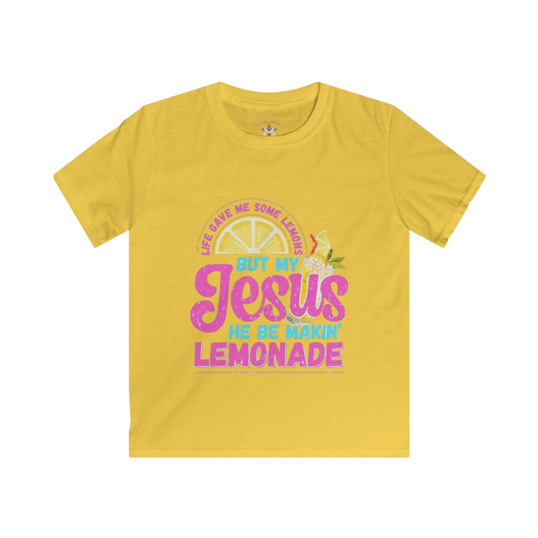 Youth Tee — "Jesus Makes Lemonade" Inspirational Christian Shirt